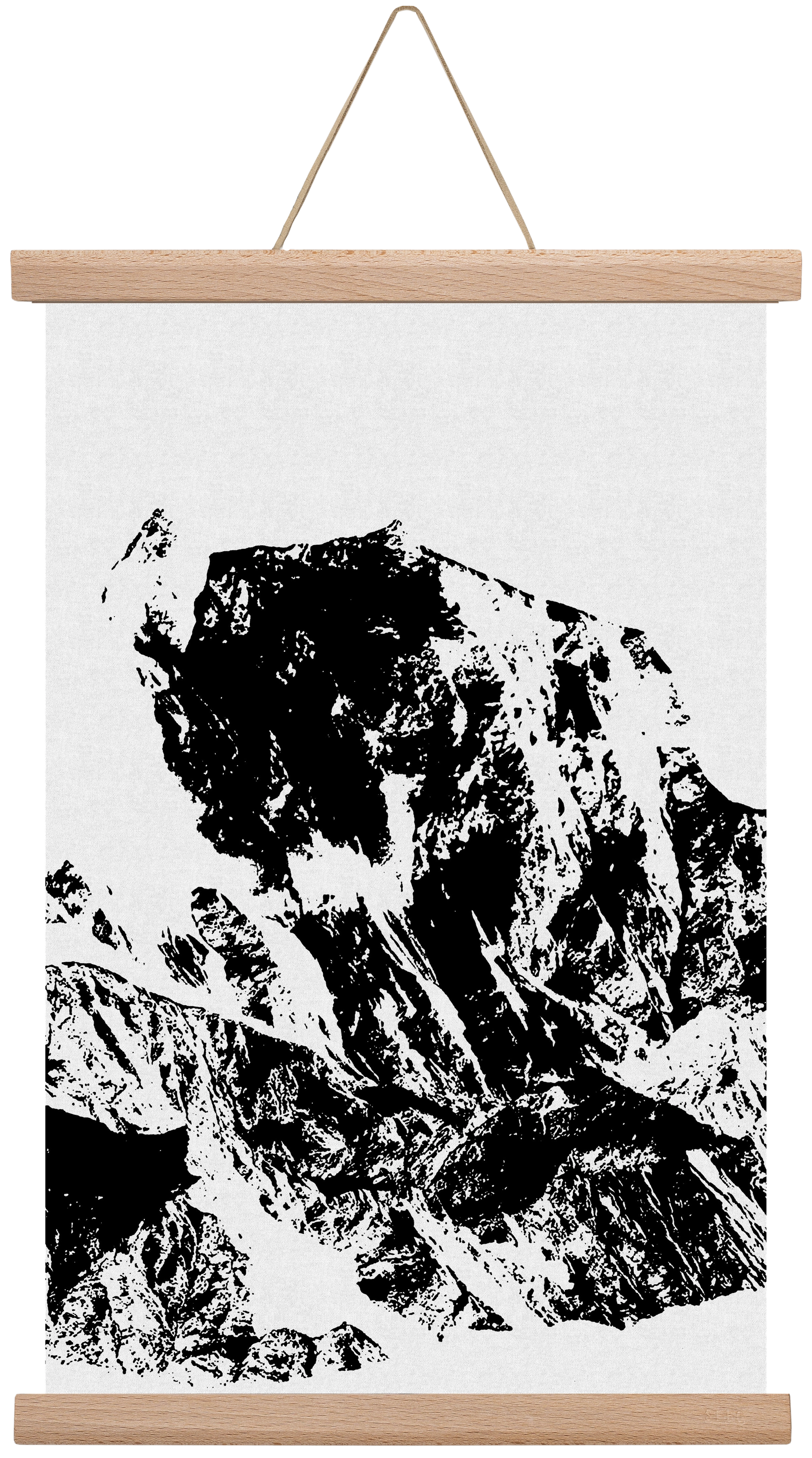 Mountains II., 45x30 cm (45x30 cm), Tölgy akasztó