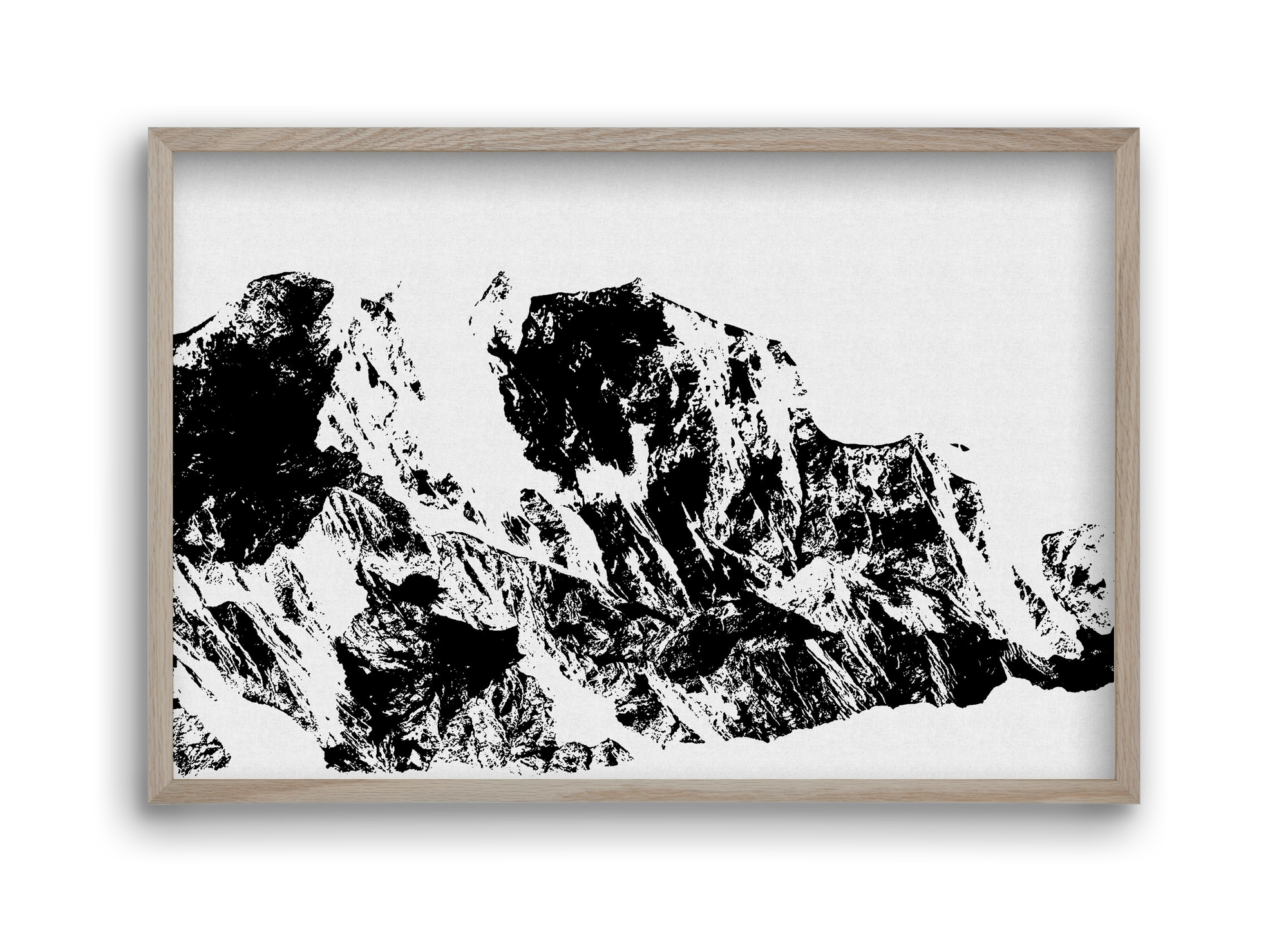 Mountains II., 45x30 cm (45x30 cm), Tölgy keret
