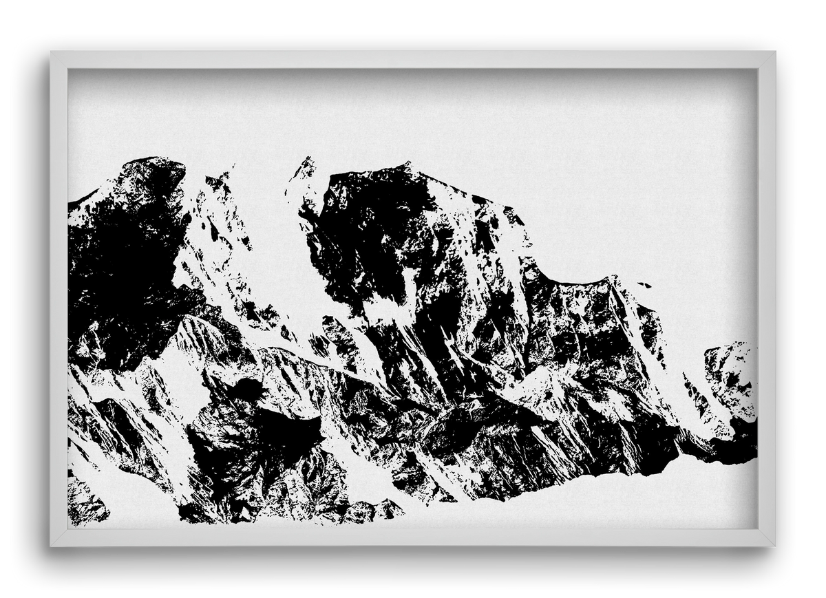 Mountains II., 60x40 cm (60x40 cm), Fehér keret