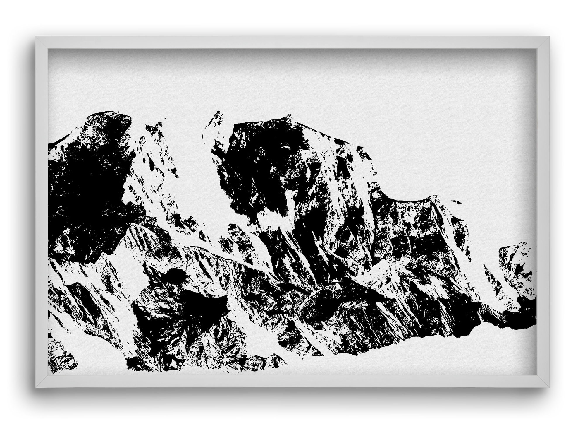Mountains II., 60x40 cm (60x40 cm), Fehér keret