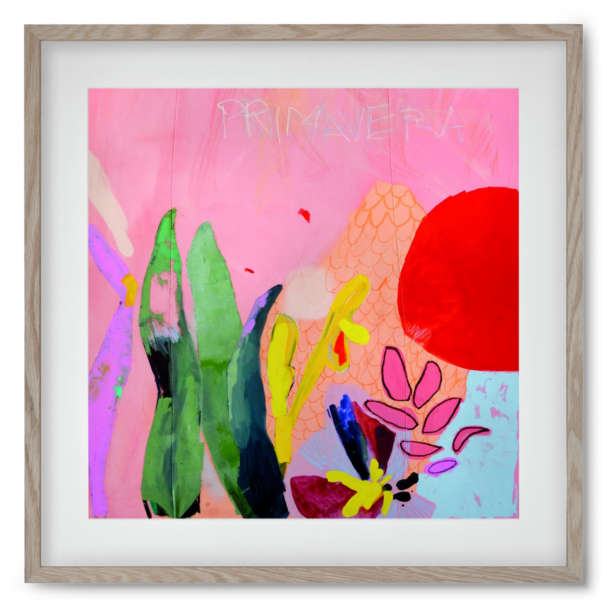 Primavera, 50x50 cm (40x40 cm), Tölgy keret, paszpartuval