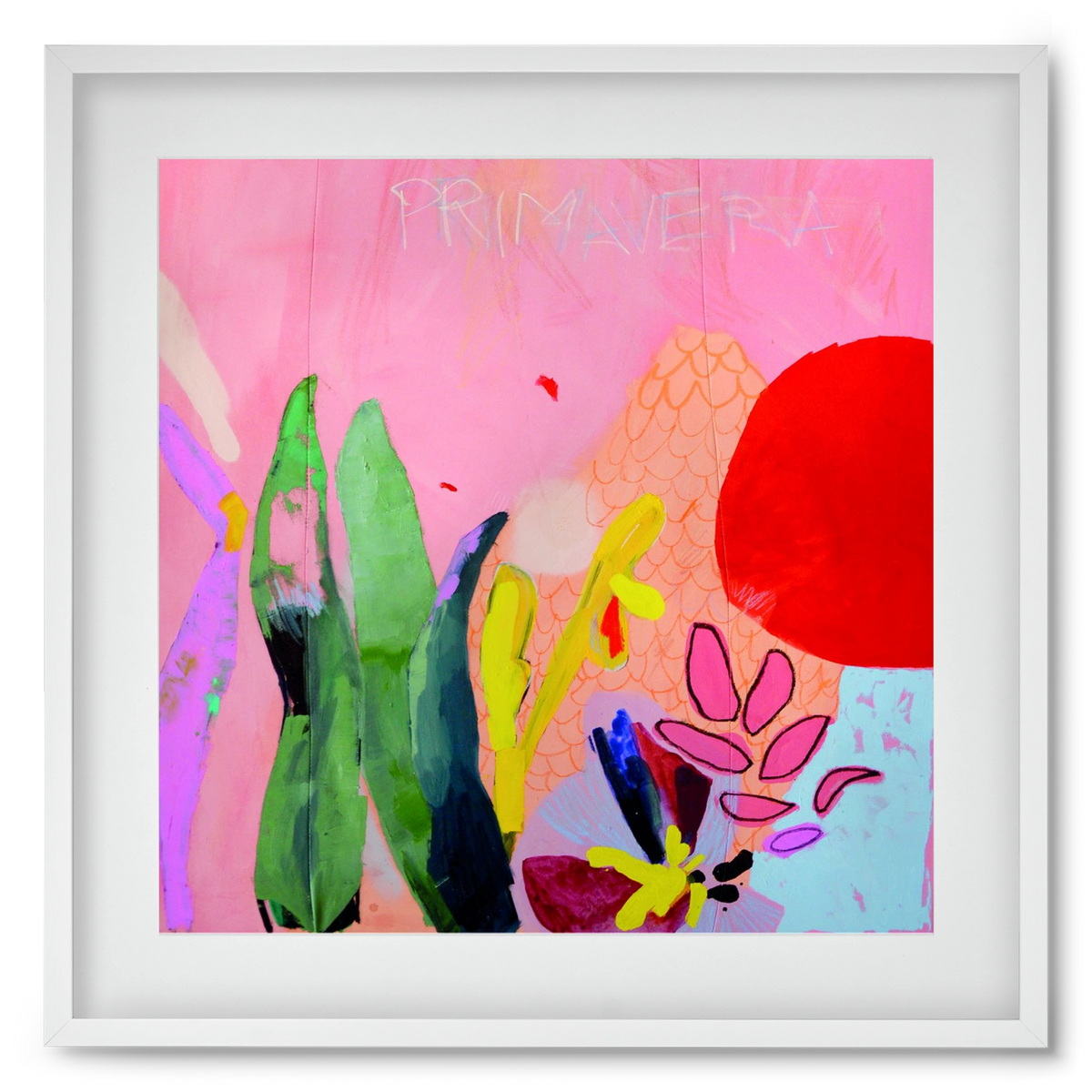 Primavera, 50x50 cm (40x40 cm), Fehér keret, paszpartuval