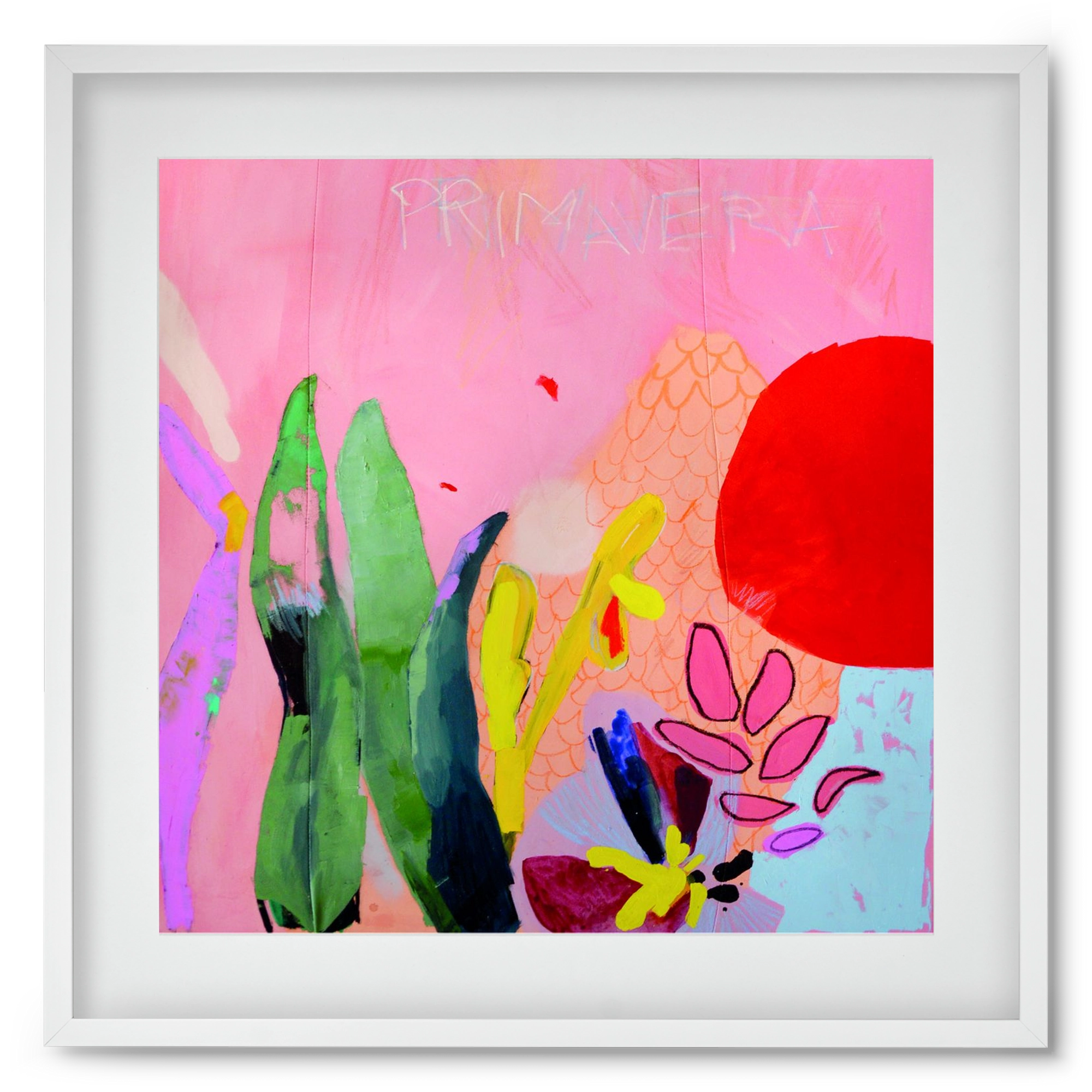 Primavera, 50x50 cm (40x40 cm), Fehér keret, paszpartuval