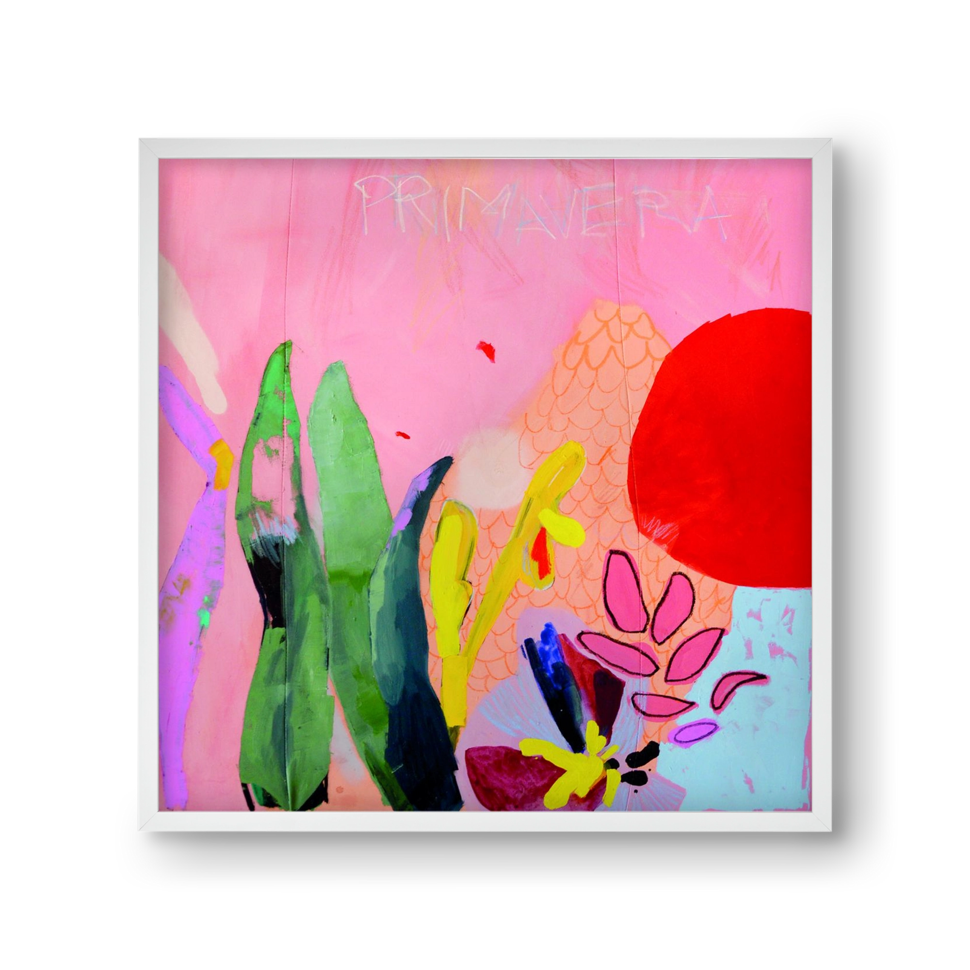 Primavera, 30x30 cm (30x30 cm), Fehér keret