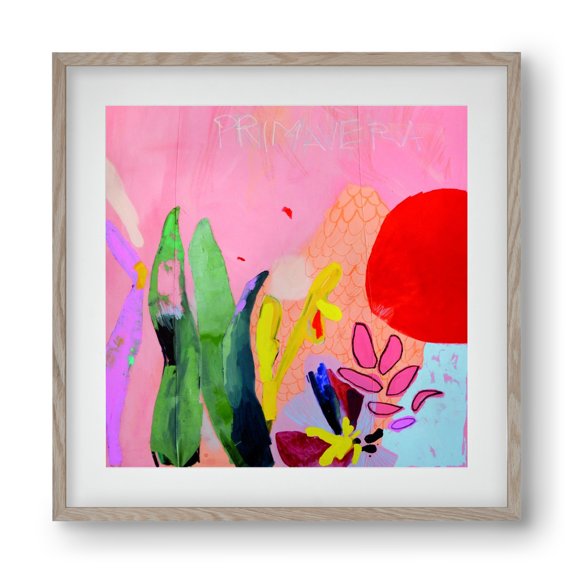 Primavera, 40x40 cm (30x30 cm), Tölgy keret, paszpartuval