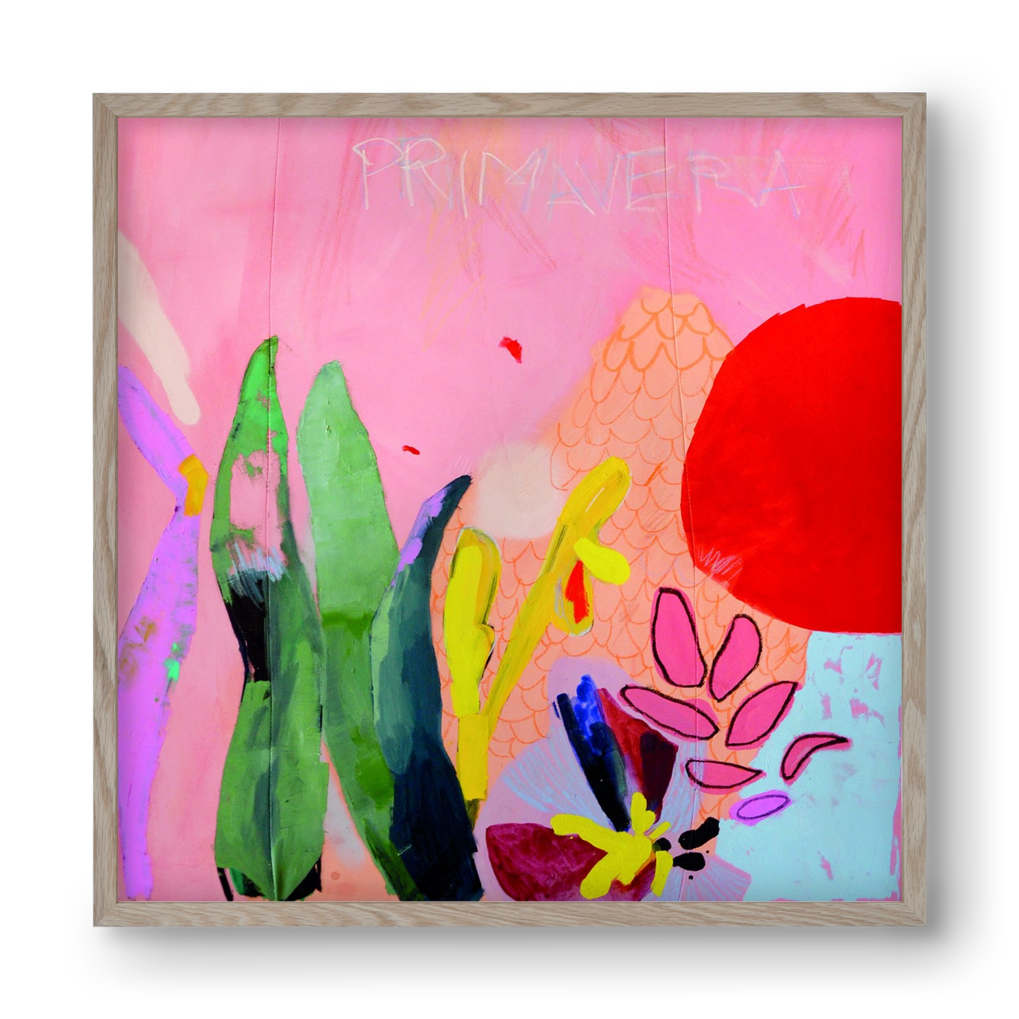 Primavera, 40x40 cm (40x40 cm), Tölgy keret