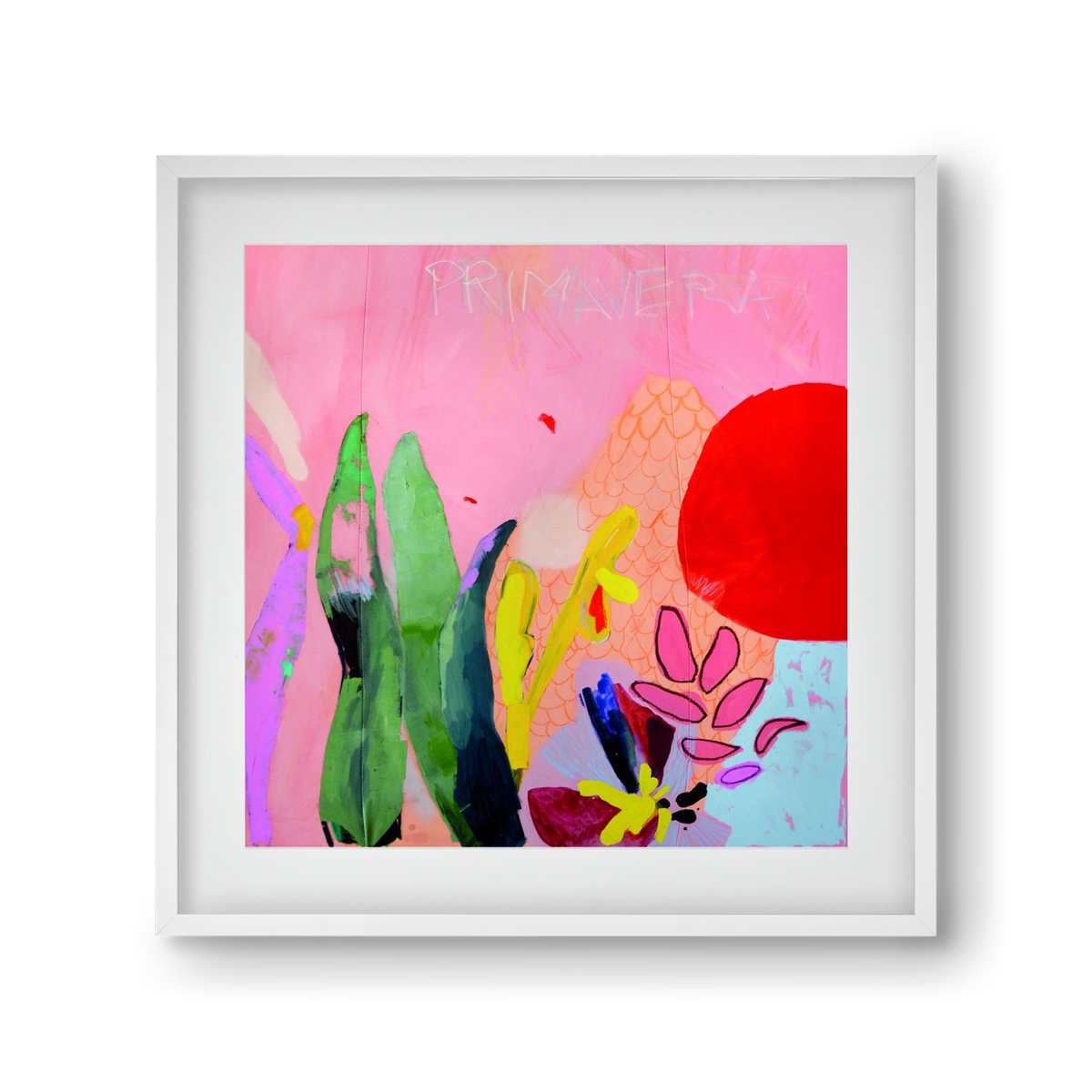 Primavera, 30x30 cm (20x20 cm), Fehér keret, paszpartuval