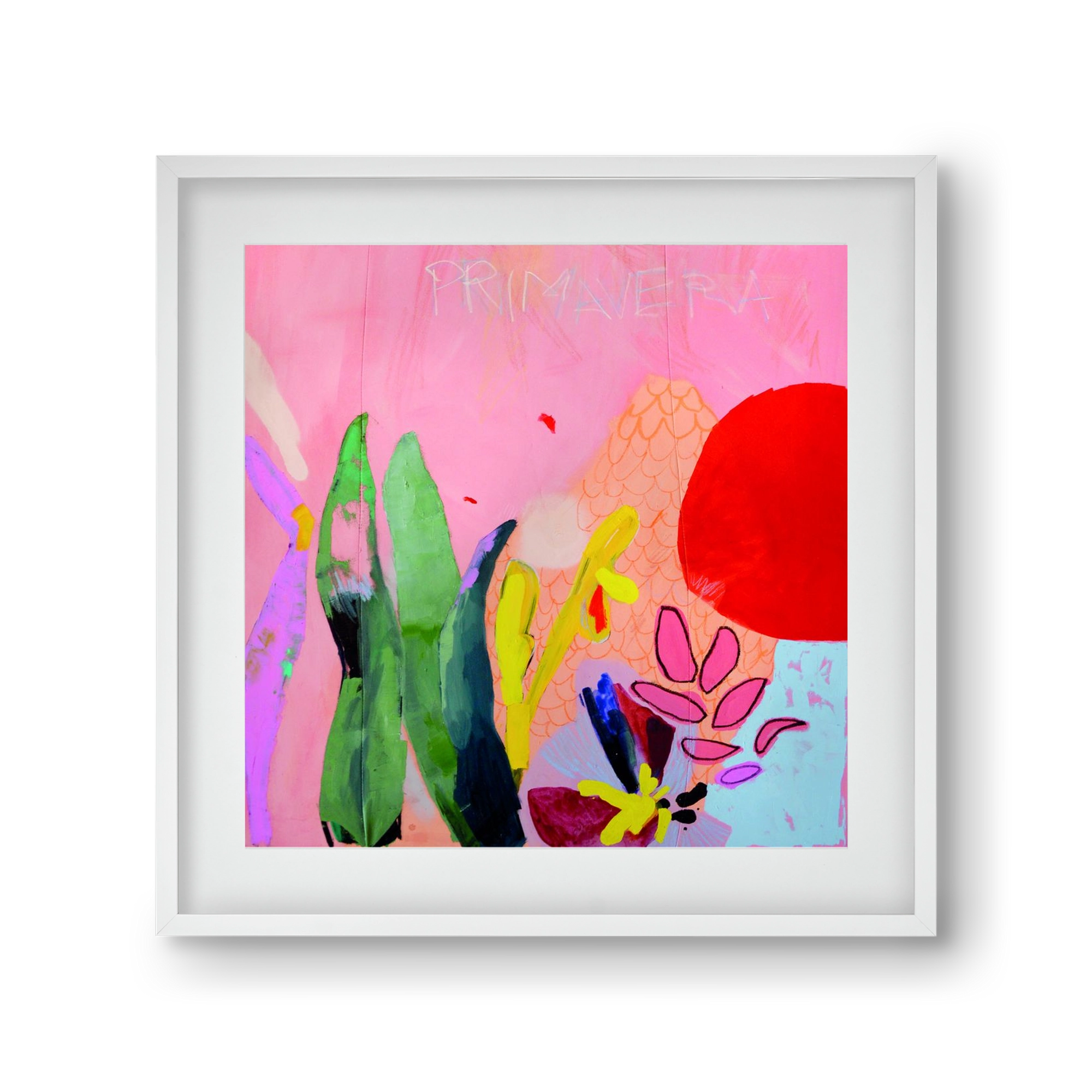 Primavera, 30x30 cm (20x20 cm), Fehér keret, paszpartuval