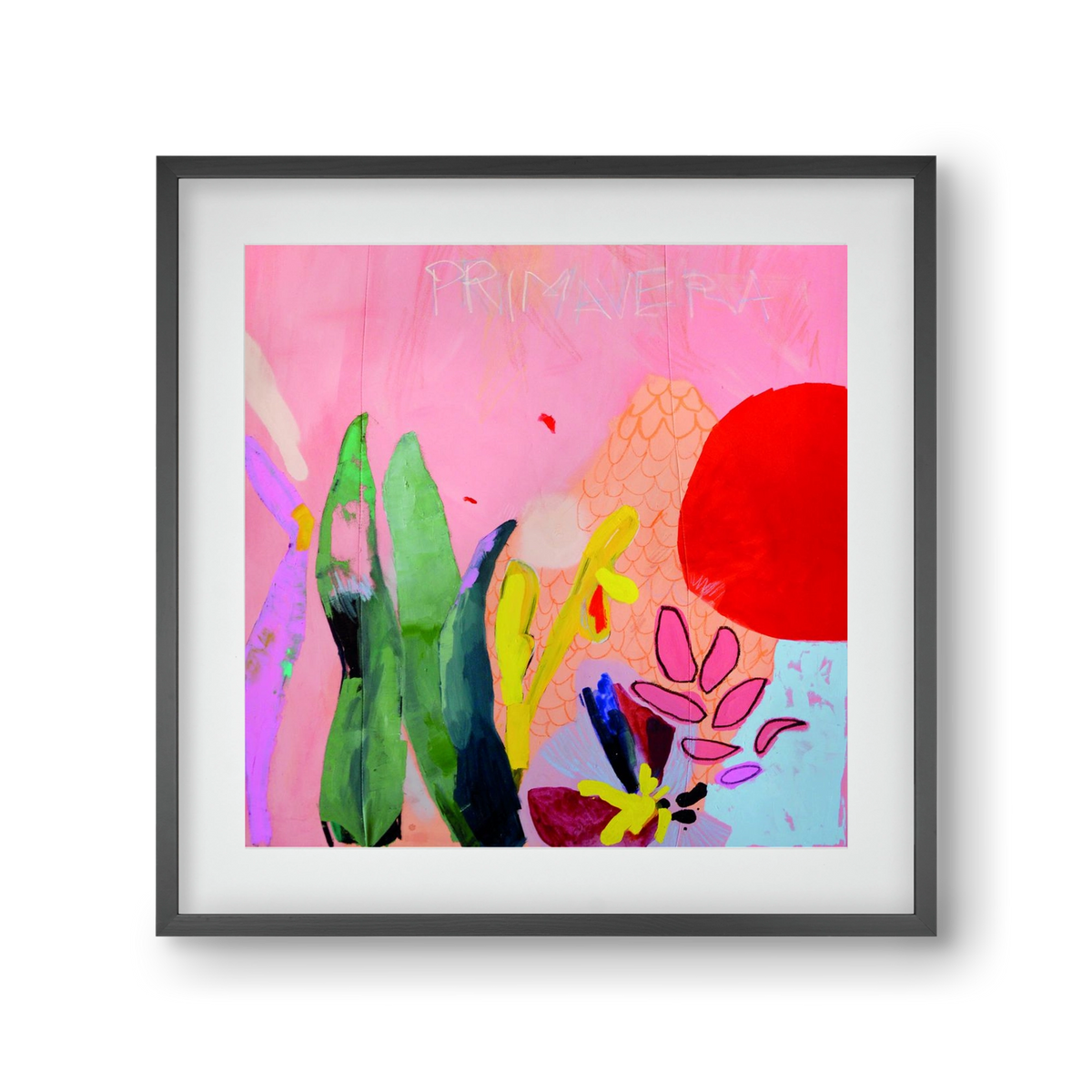 Primavera, 30x30 cm (20x20 cm), Fekete keret, paszpartuval