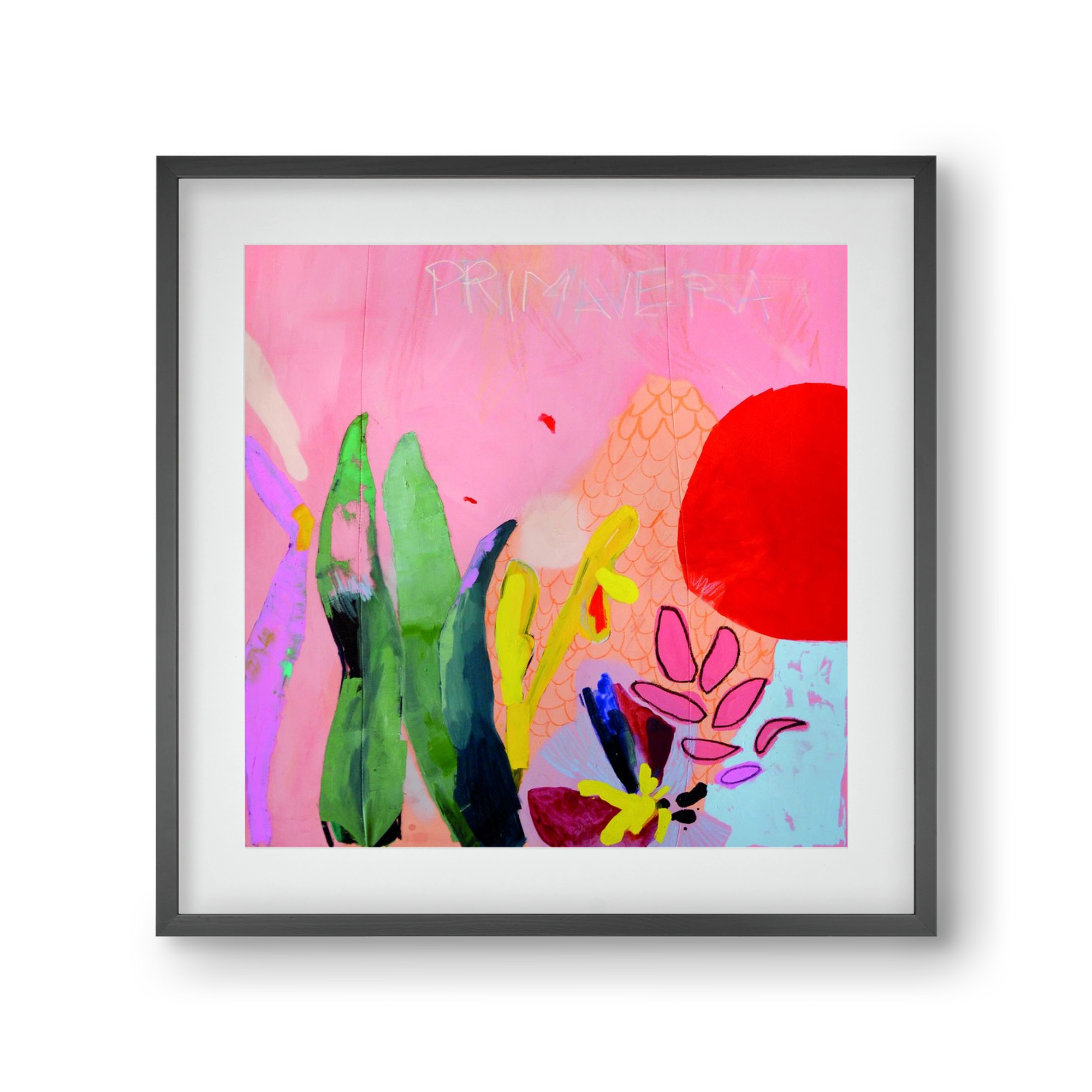 Primavera, 30x30 cm (20x20 cm), Fekete keret, paszpartuval