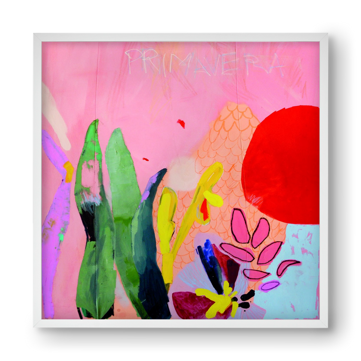 Primavera, 40x40 cm (40x40 cm), Fehér keret