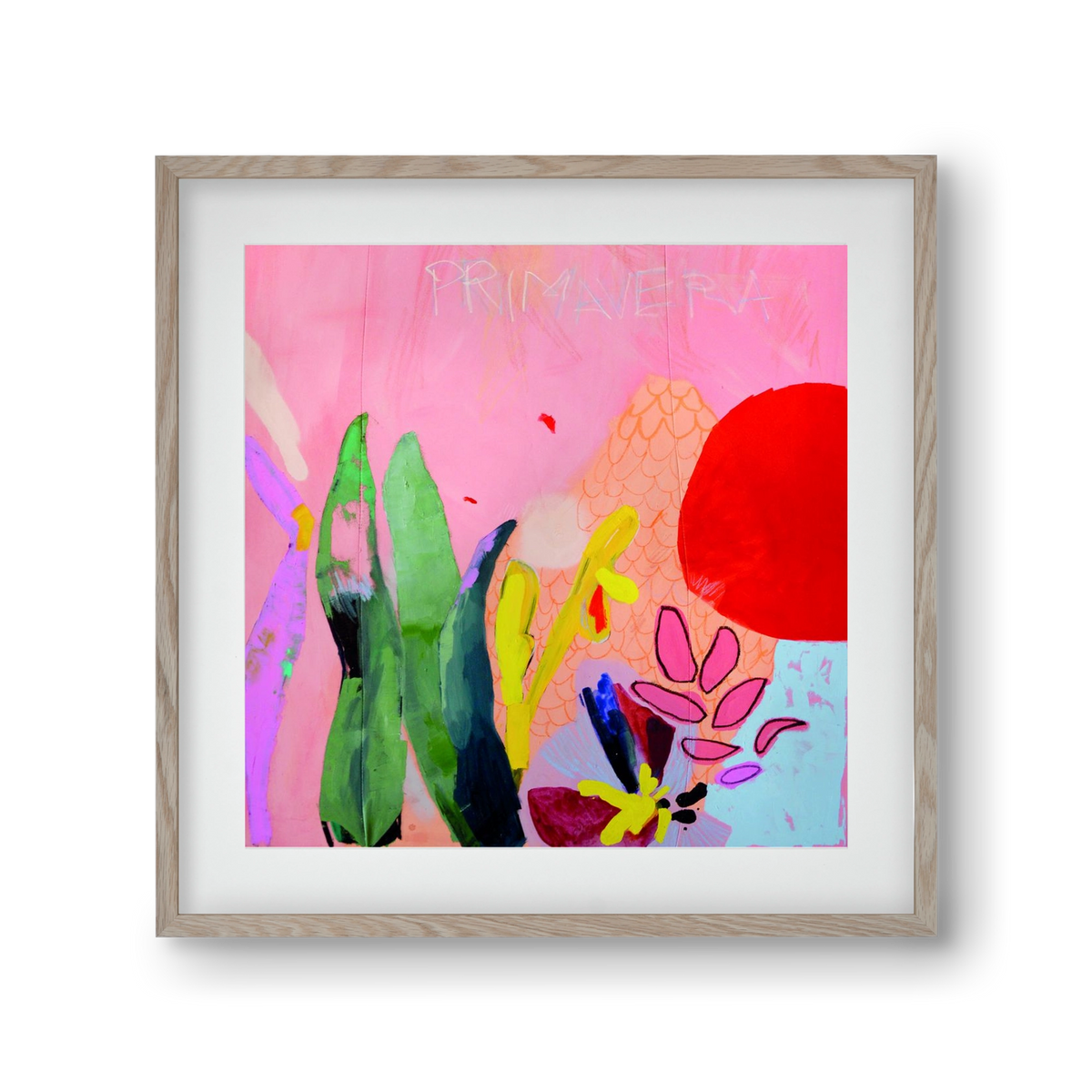 Primavera, 30x30 cm (20x20 cm), Tölgy keret, paszpartuval