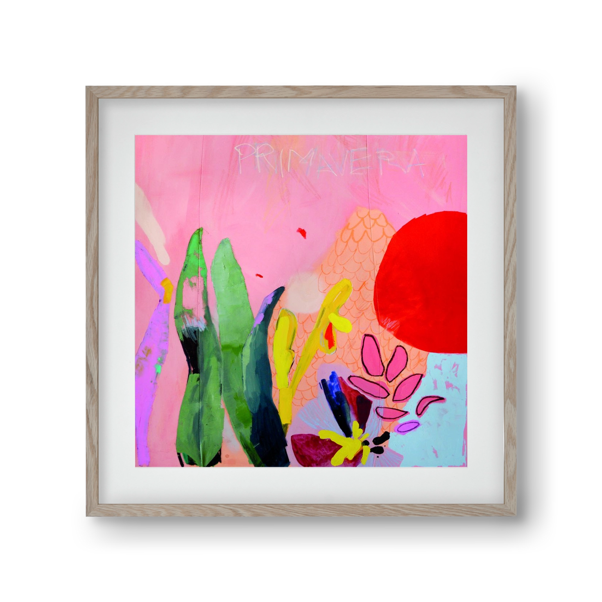 Primavera, 30x30 cm (20x20 cm), Tölgy keret, paszpartuval