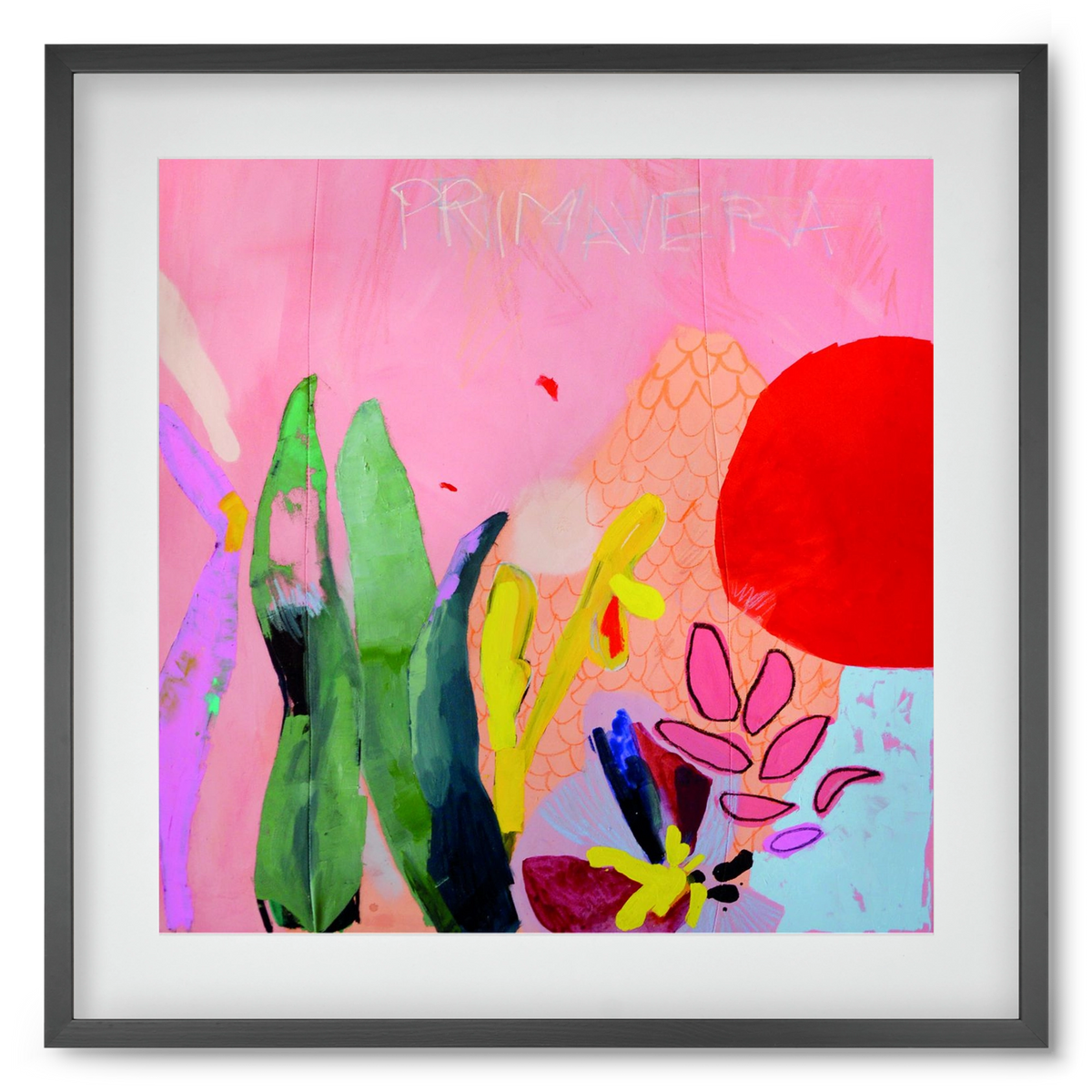 Primavera, 50x50 cm (40x40 cm), Fekete keret, paszpartuval