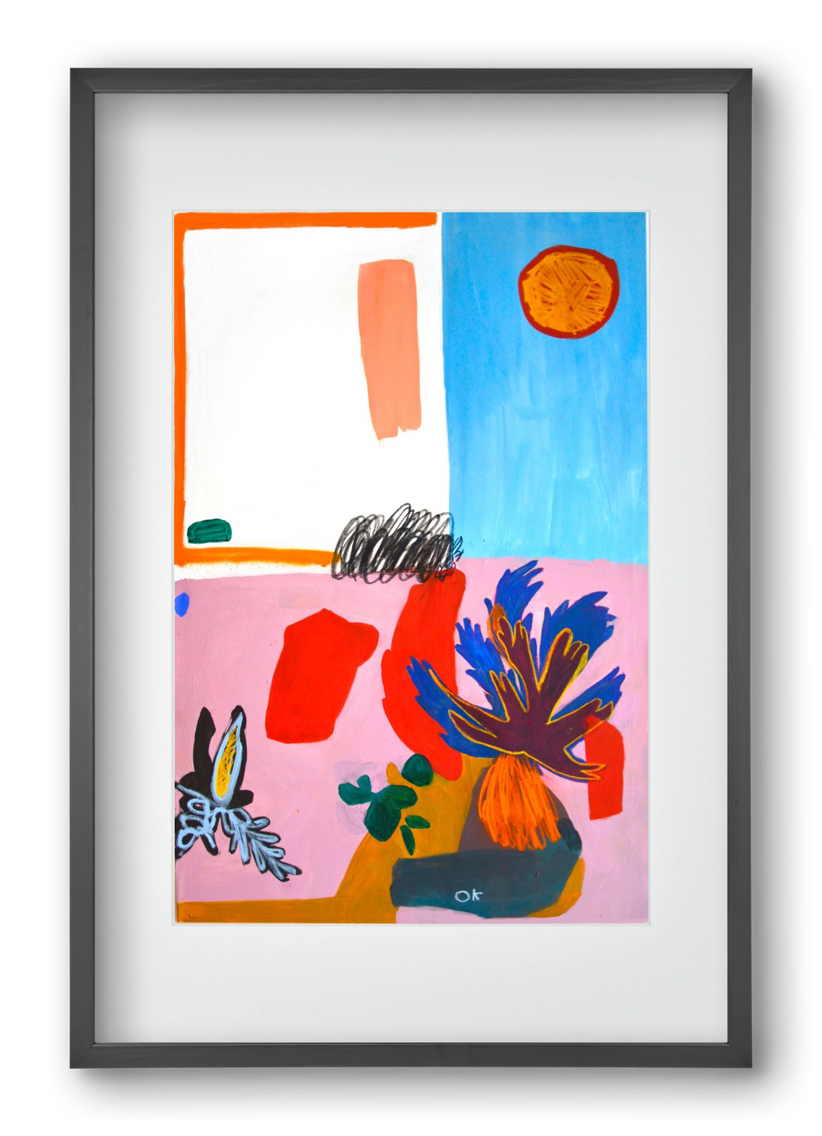 Saturn, 40x60 cm (30x45 cm), Fekete keret, paszpartuval