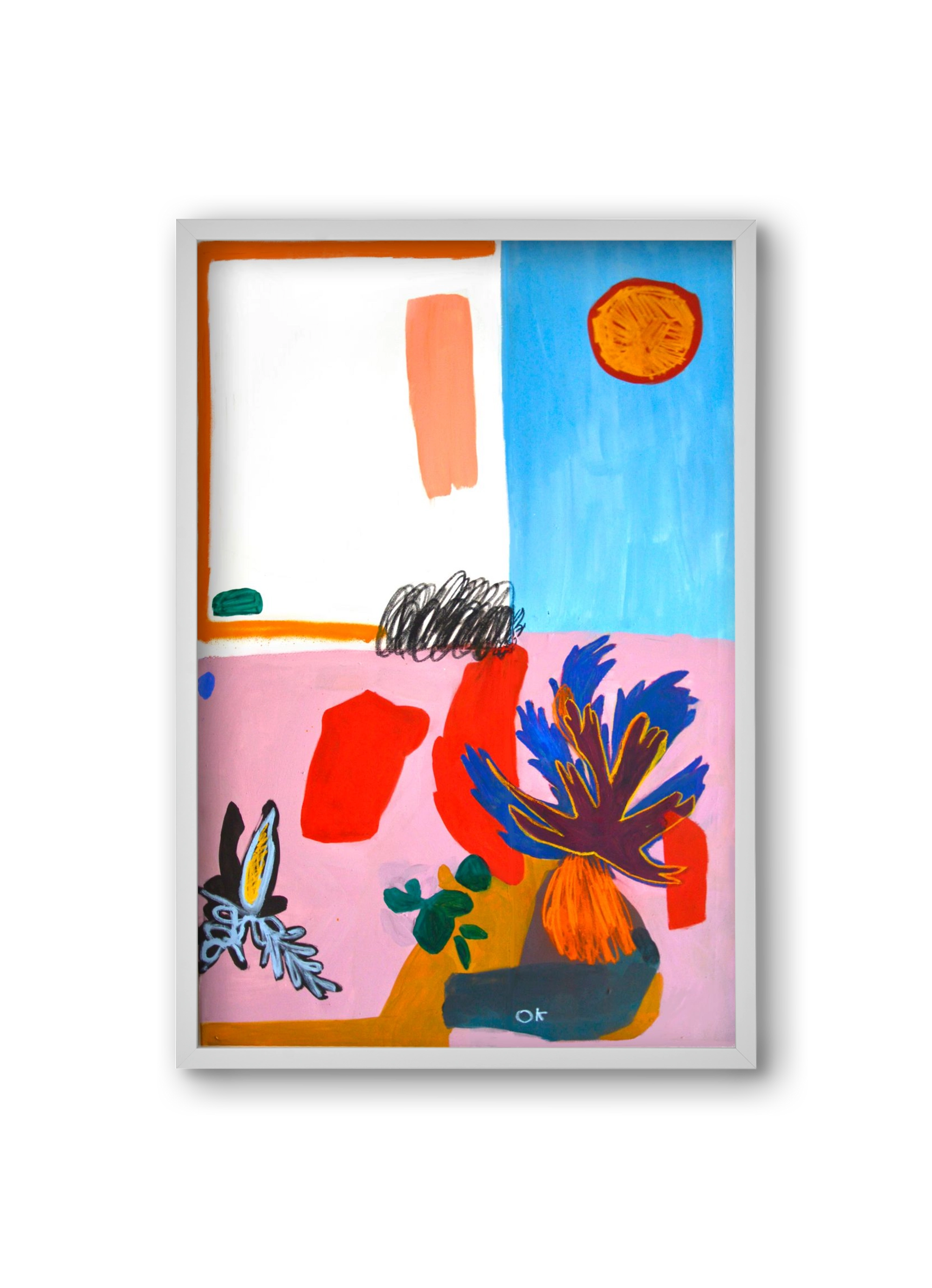 Saturn, 20x30 cm (20x30 cm), Fehér keret