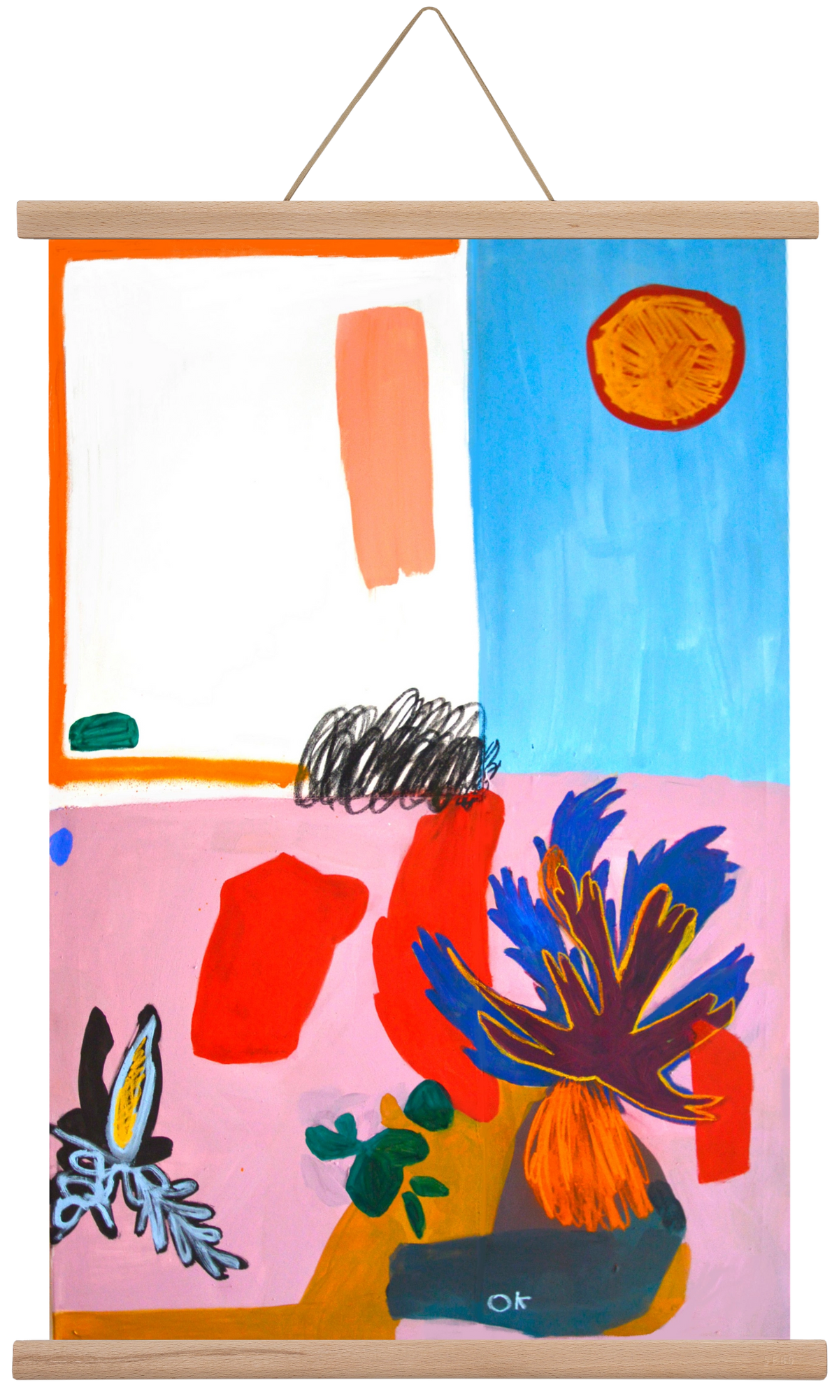 Saturn, 40x60 cm (40x60 cm), Tölgy akasztó