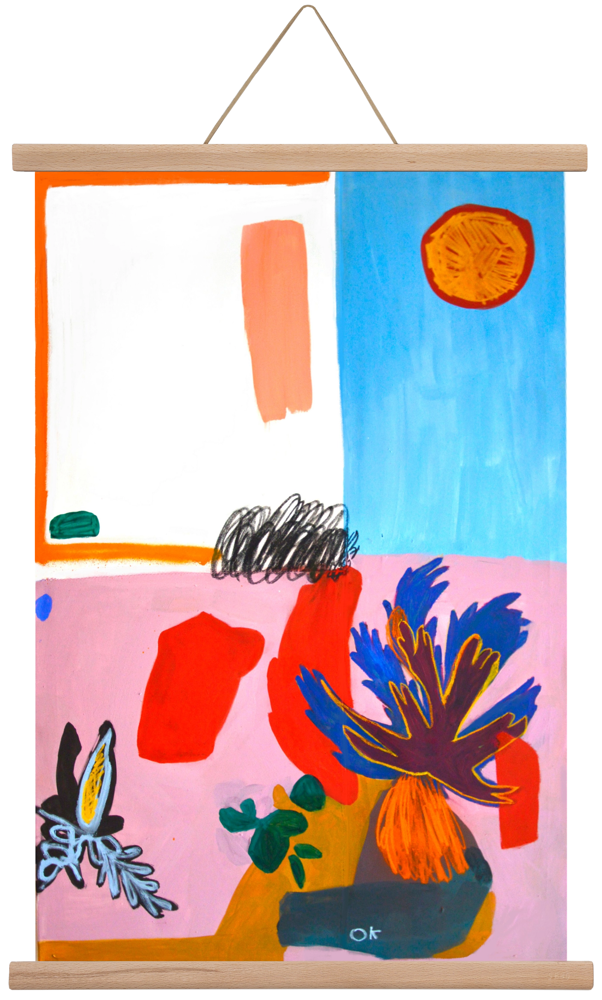 Saturn, 40x60 cm (40x60 cm), Tölgy akasztó