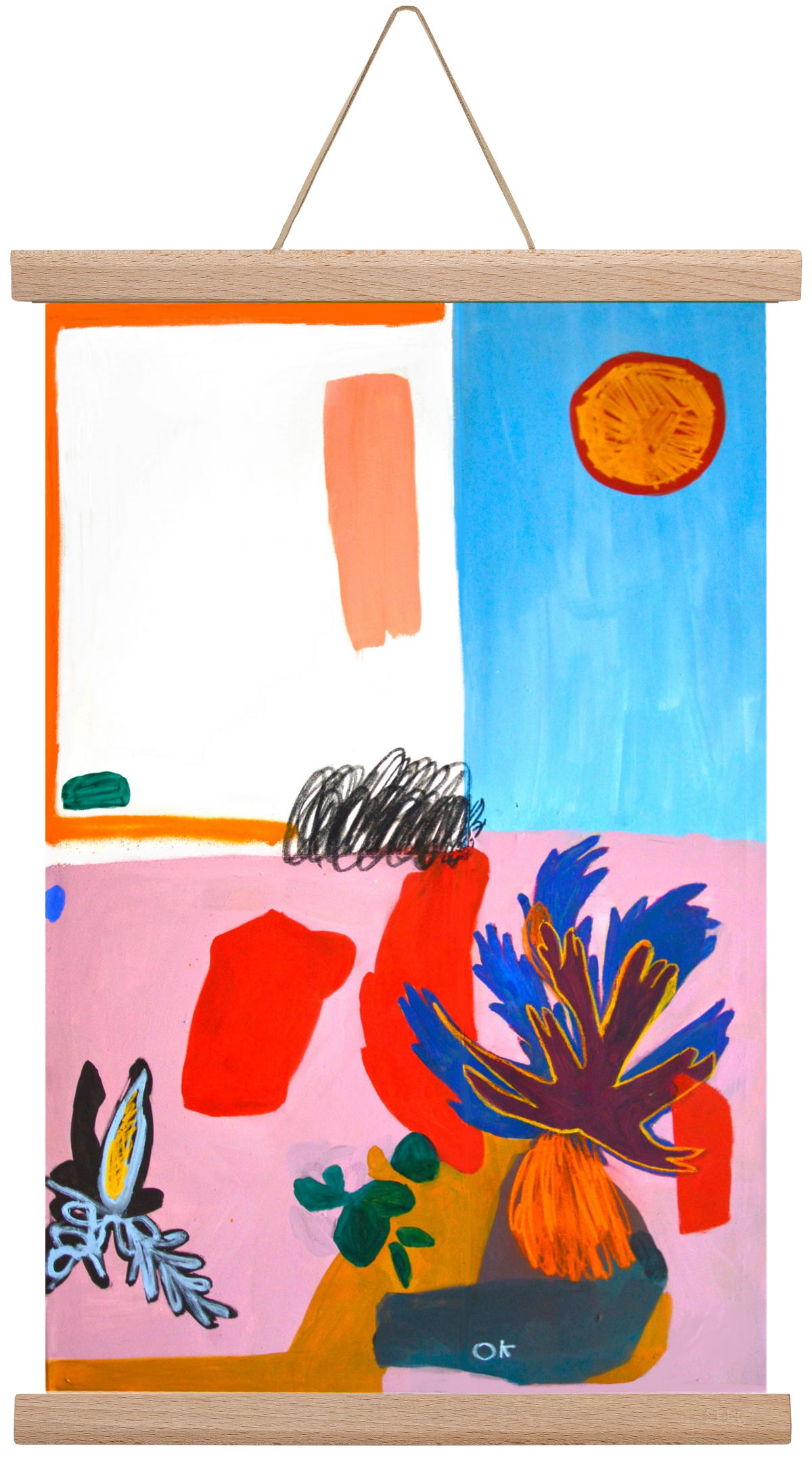 Saturn, 30x45 cm (30x45 cm), Tölgy akasztó