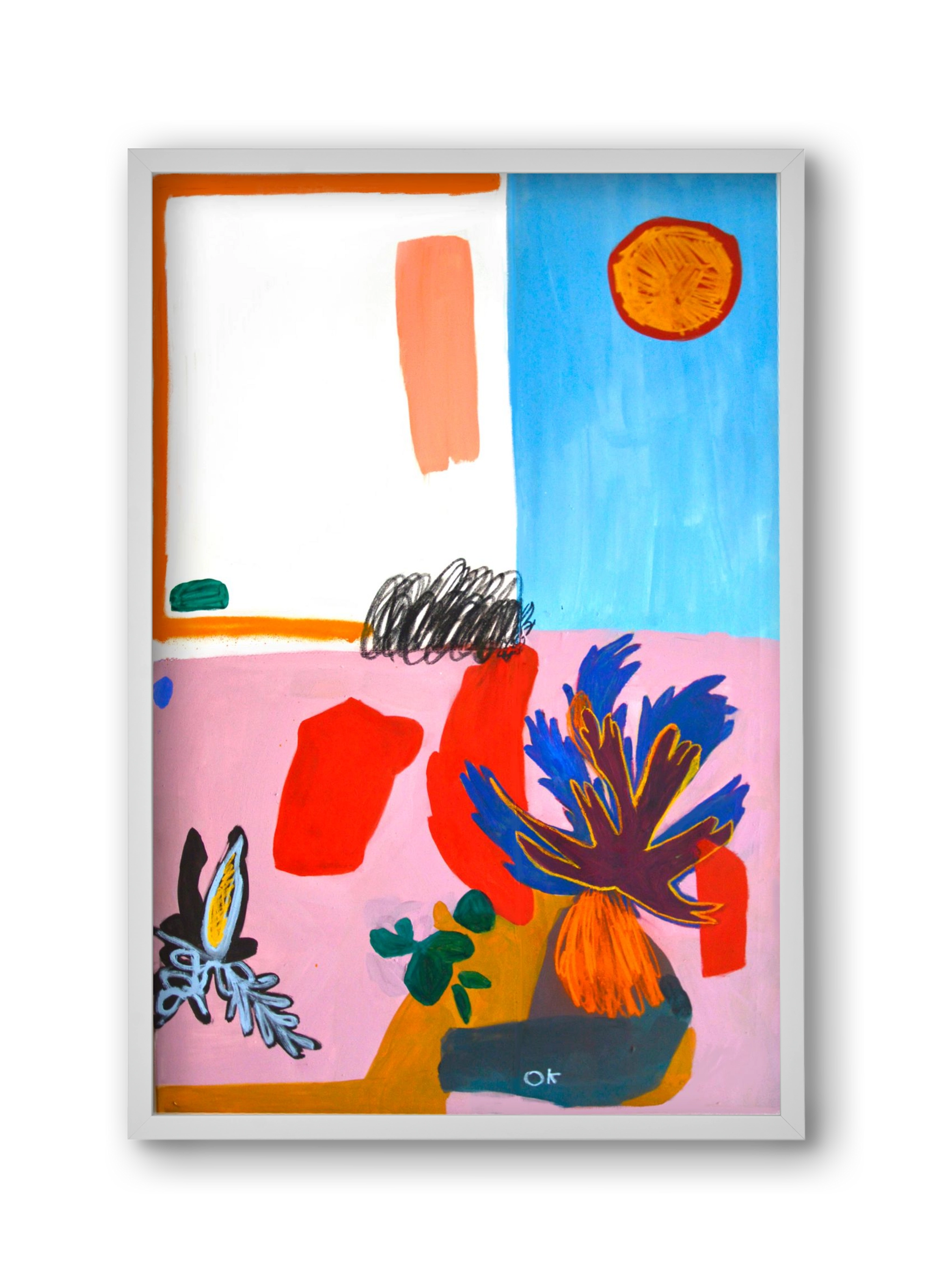 Saturn, 30x45 cm (30x45 cm), Fehér keret