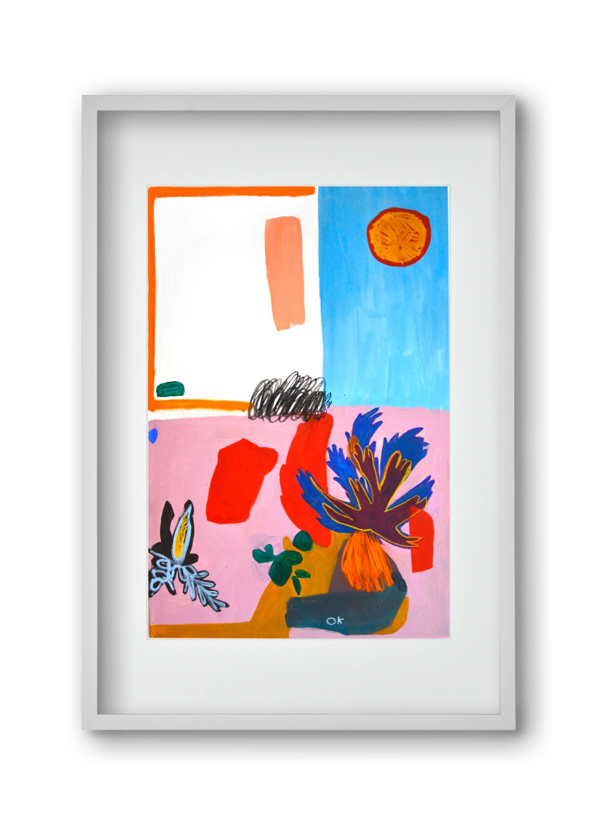 Saturn, 30x45 cm (20x30 cm), Fehér keret, paszpartuval