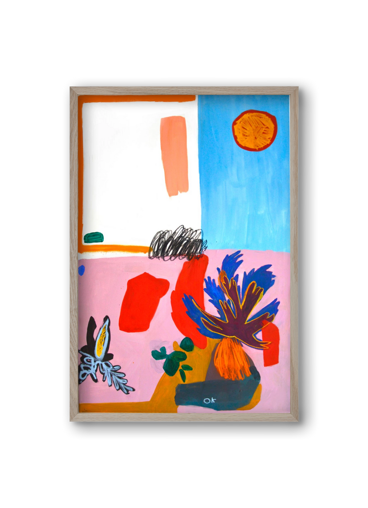 Saturn, 20x30 cm (20x30 cm), Tölgy keret