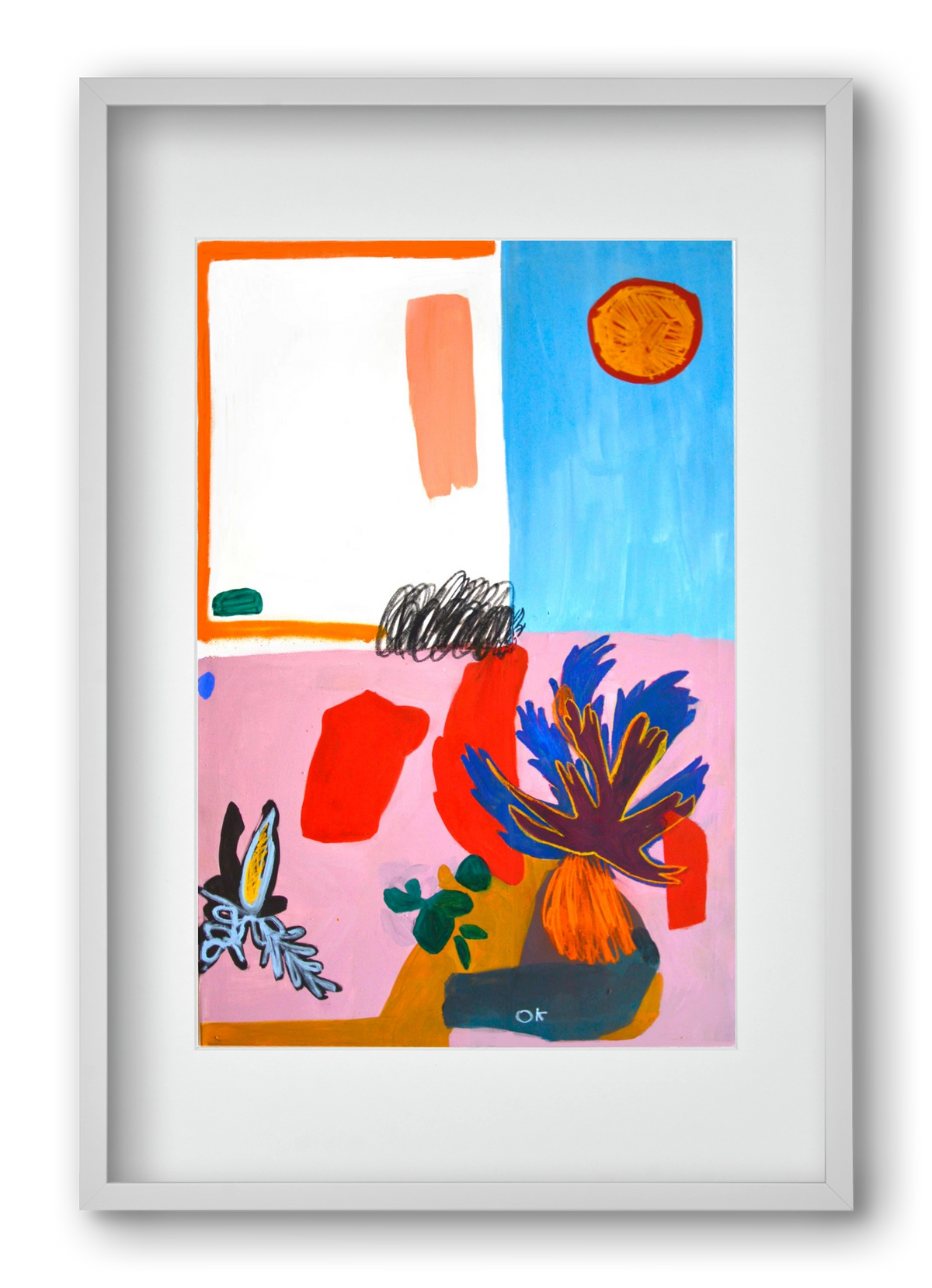 Saturn, 40x60 cm (30x45 cm), Fehér keret, paszpartuval