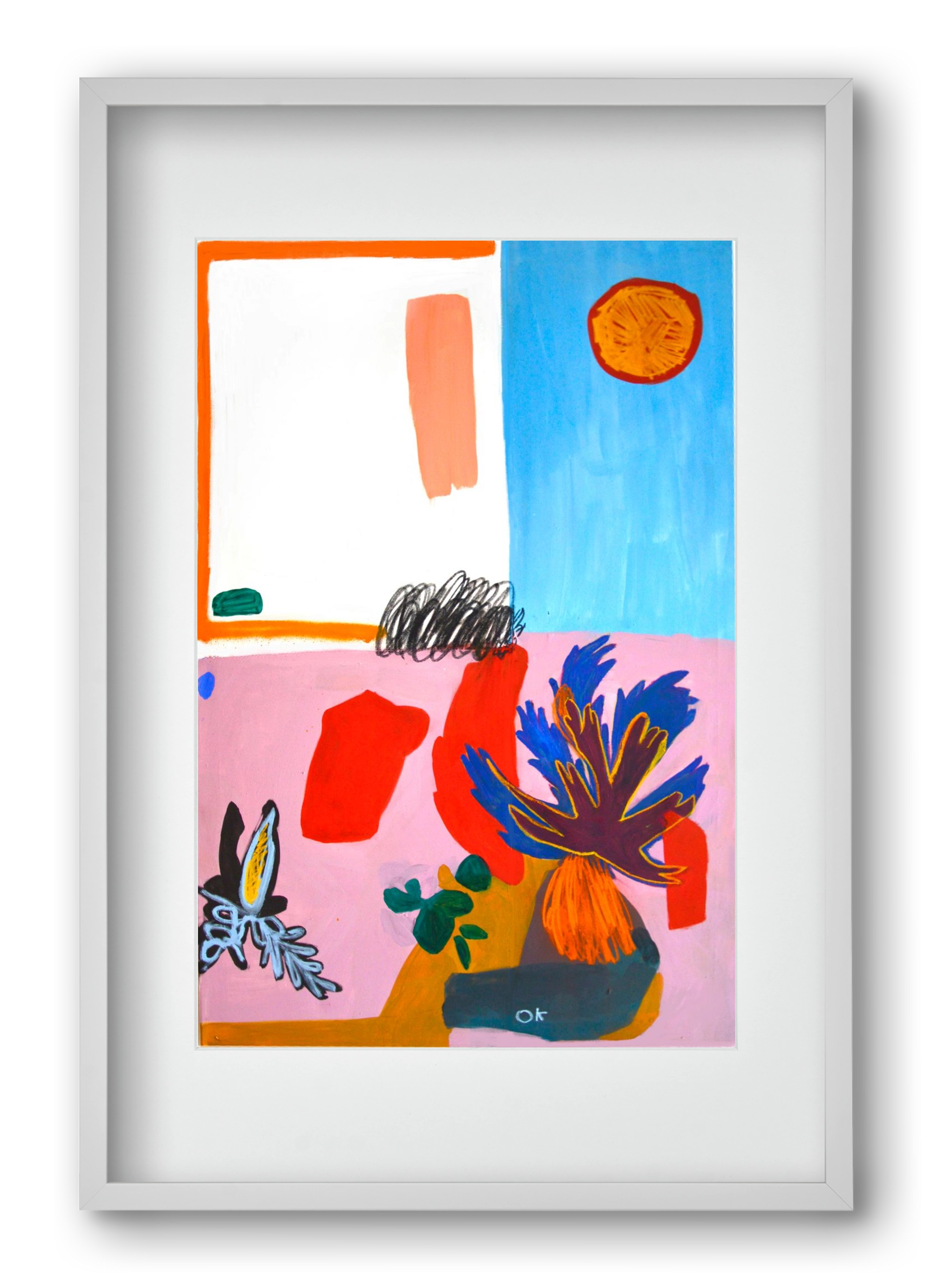 Saturn, 40x60 cm (30x45 cm), Fehér keret, paszpartuval