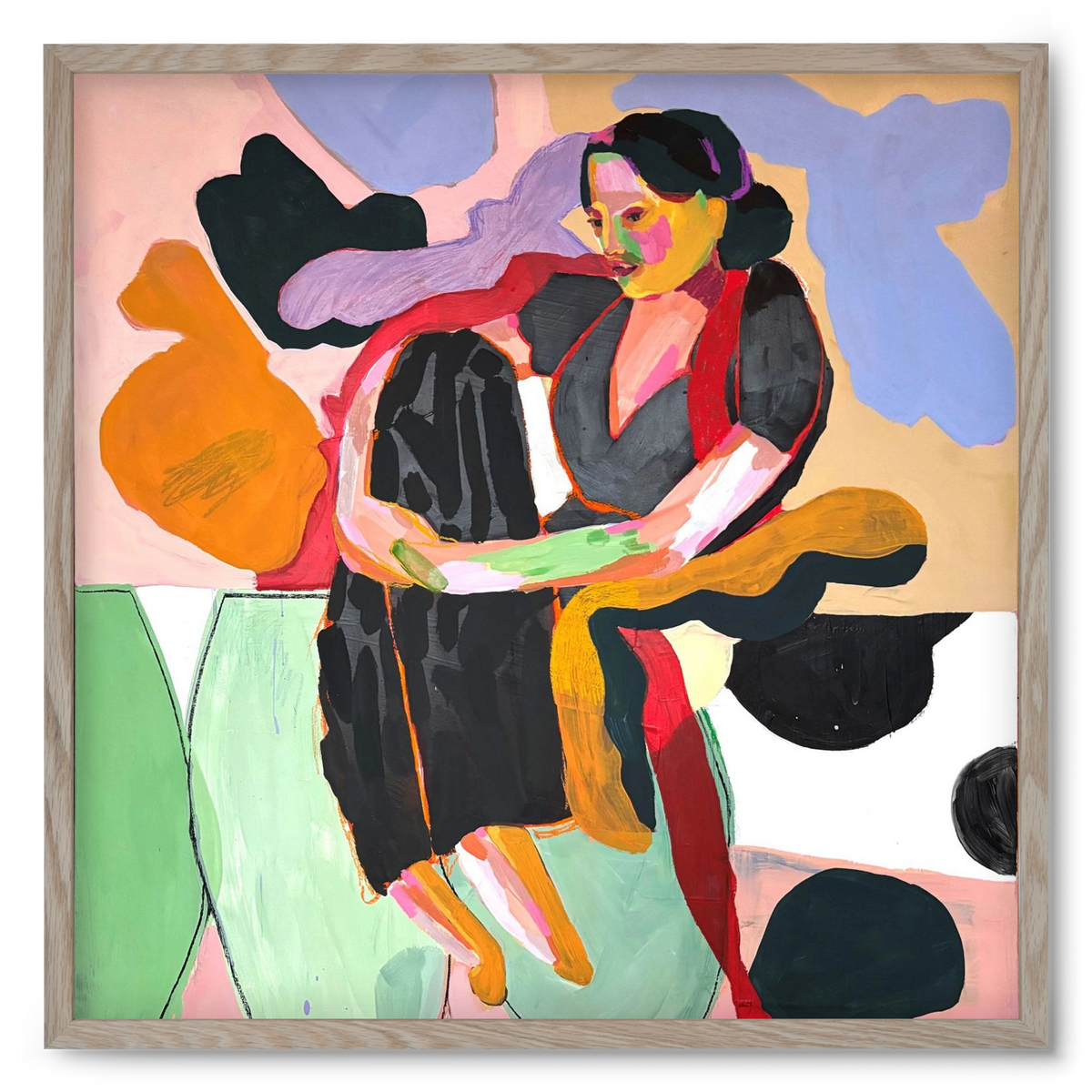 Paloma, 50x50 cm (50x50 cm), Tölgy keret