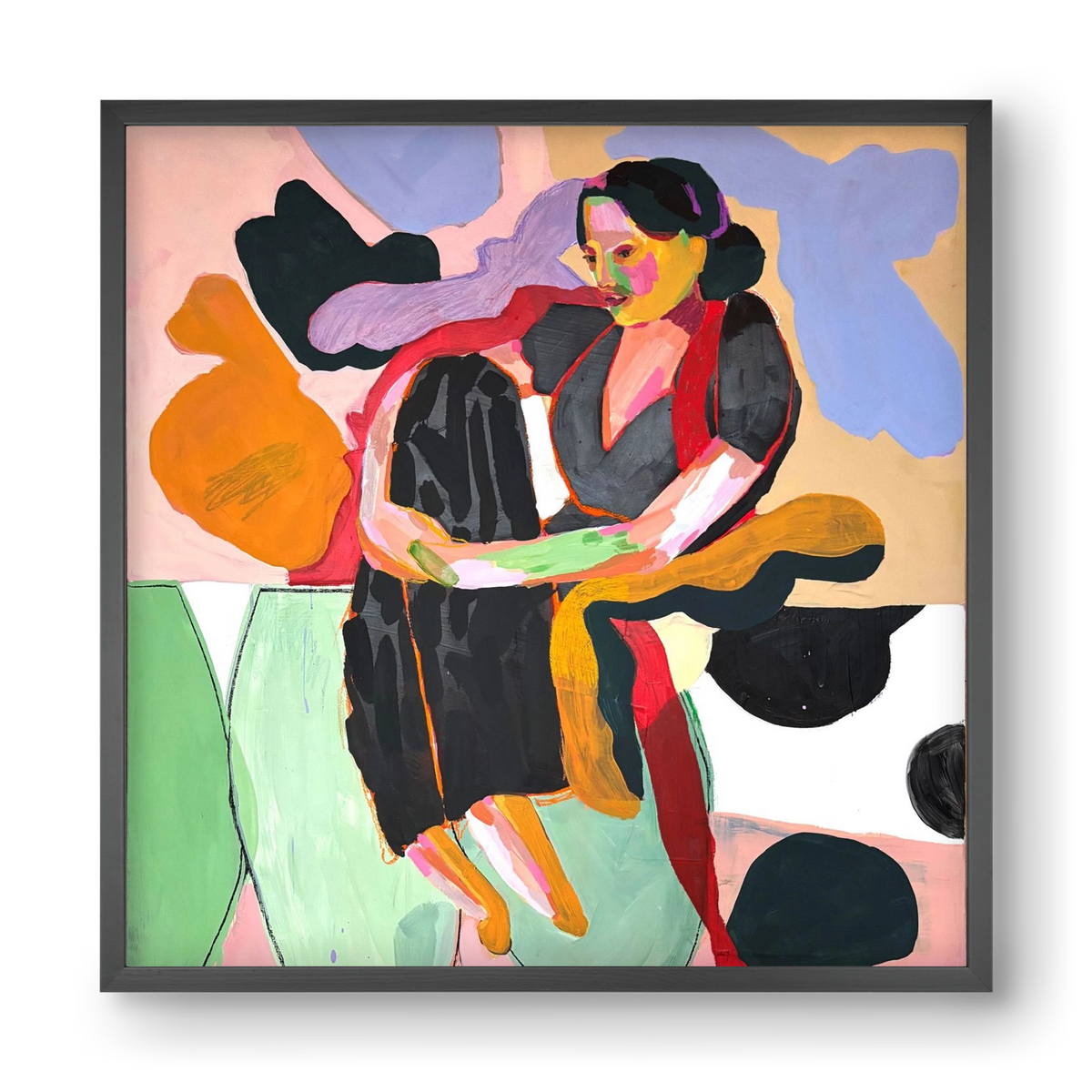 Paloma, 40x40 cm (40x40 cm), Fekete keret