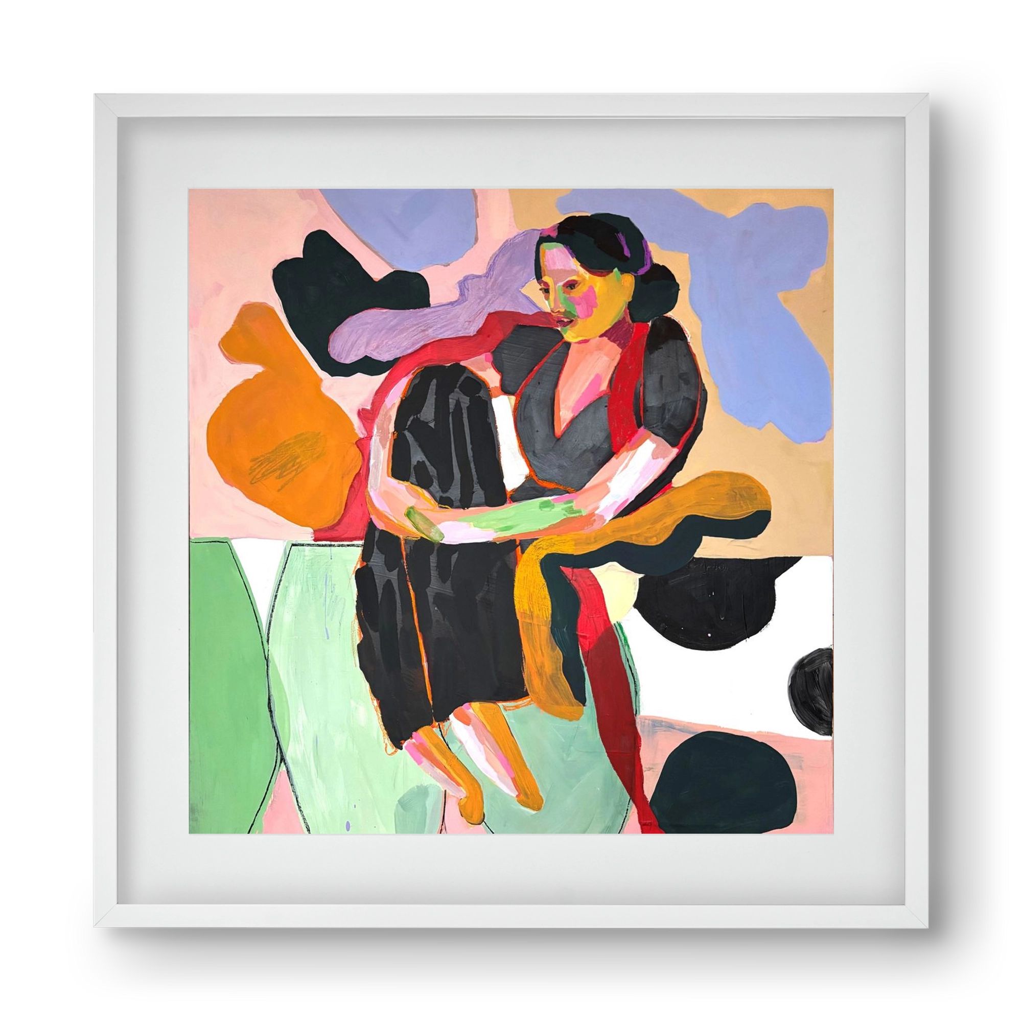 Paloma, 40x40 cm (30x30 cm), Fehér keret, paszpartuval