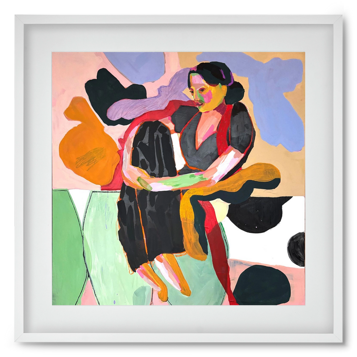 Paloma, 50x50 cm (40x40 cm), Fehér keret, paszpartuval