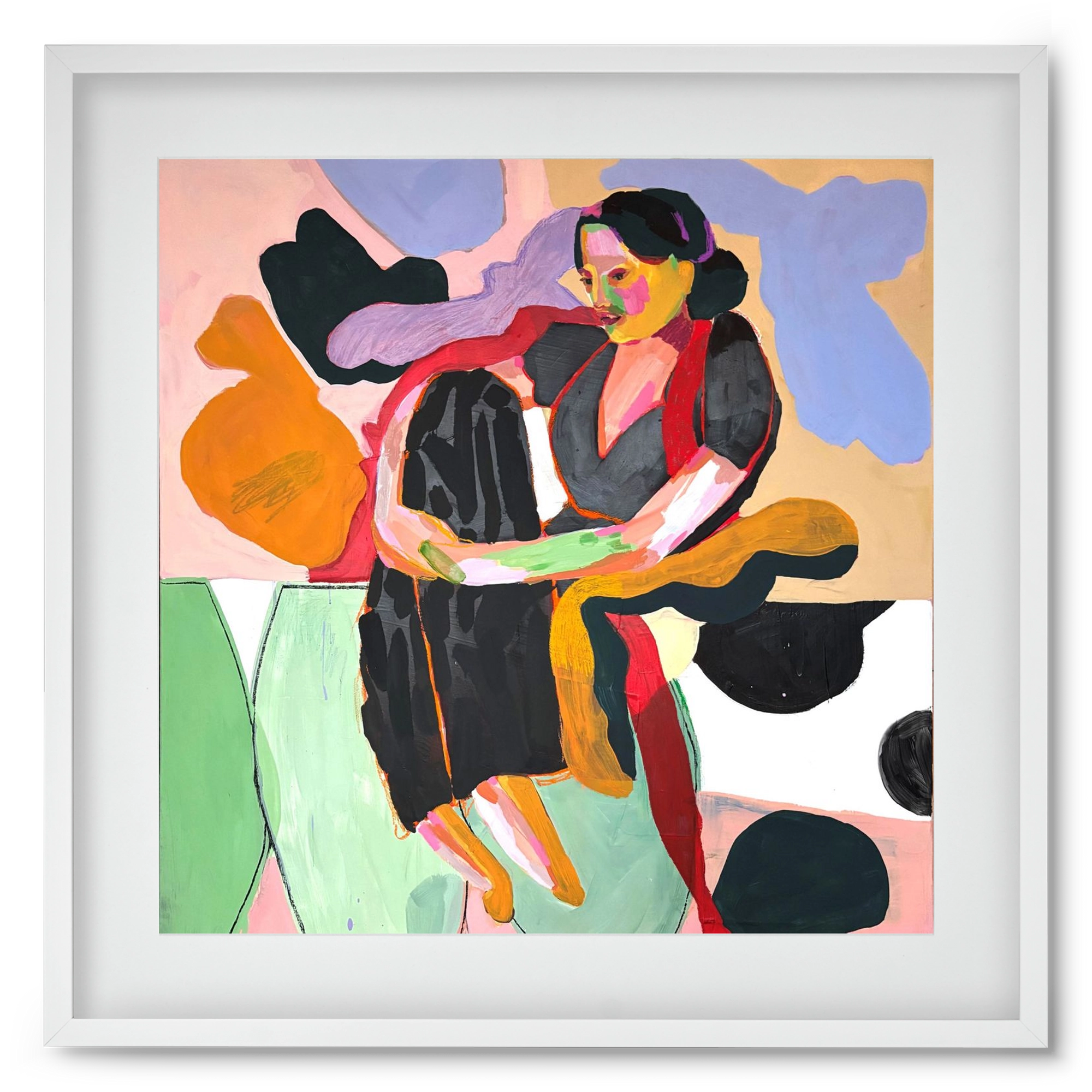 Paloma, 50x50 cm (40x40 cm), Fehér keret, paszpartuval