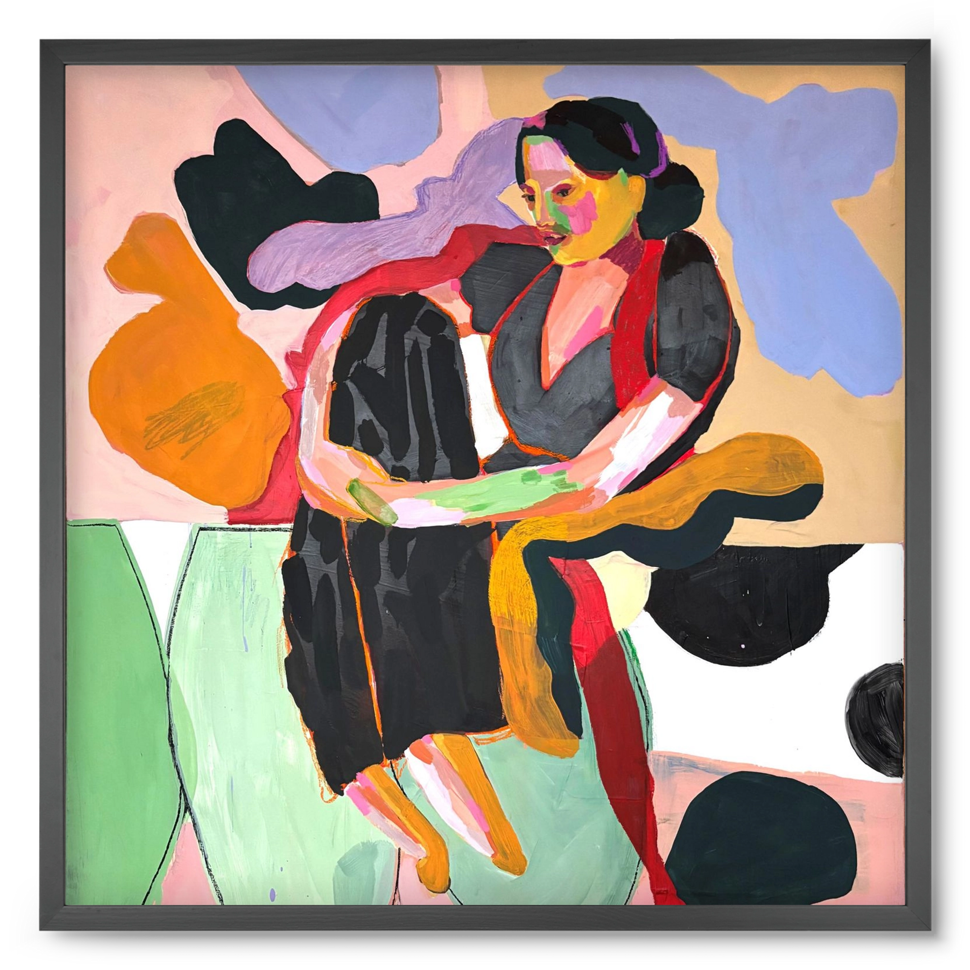 Paloma, 50x50 cm (50x50 cm), Fekete keret