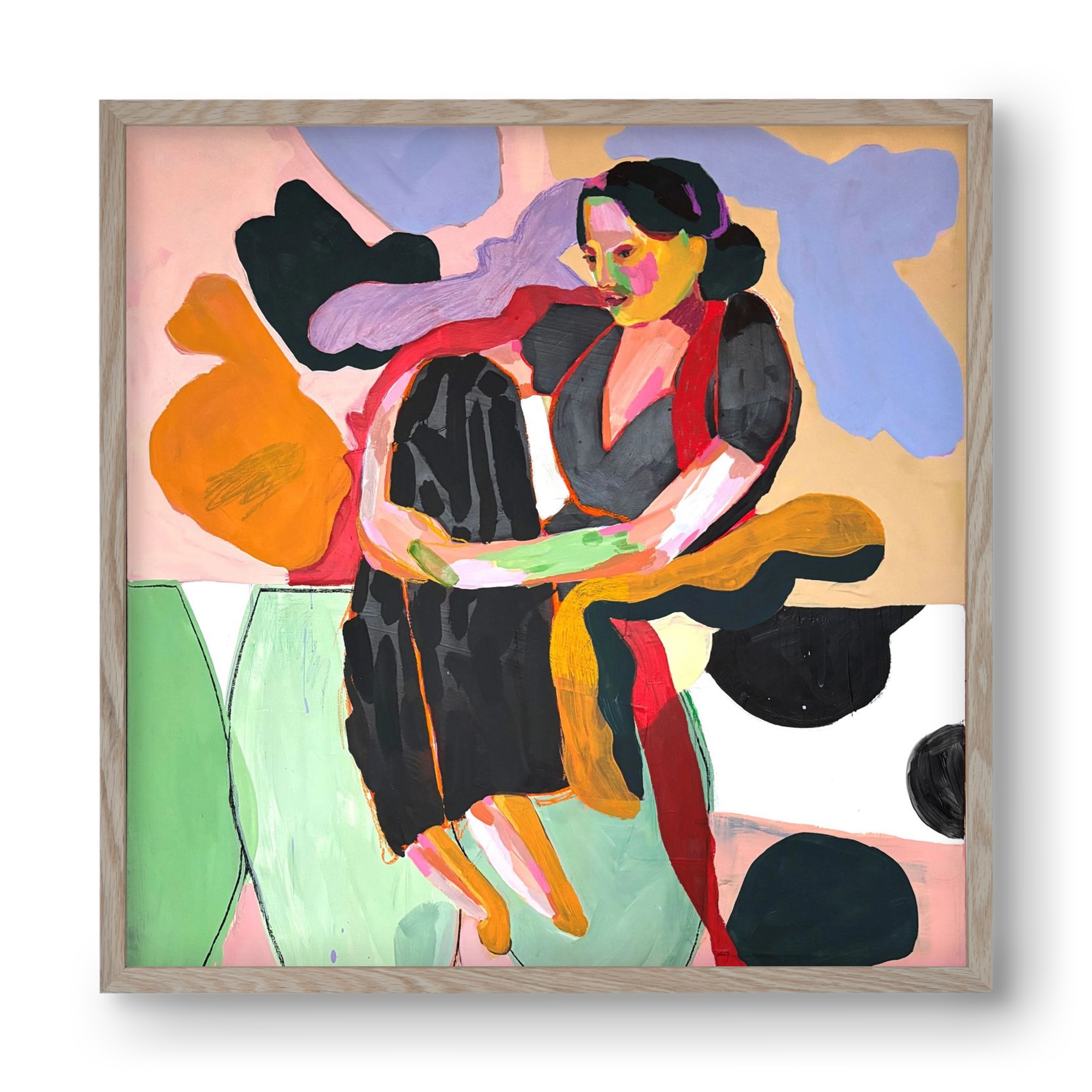 Paloma, 40x40 cm (40x40 cm), Tölgy keret