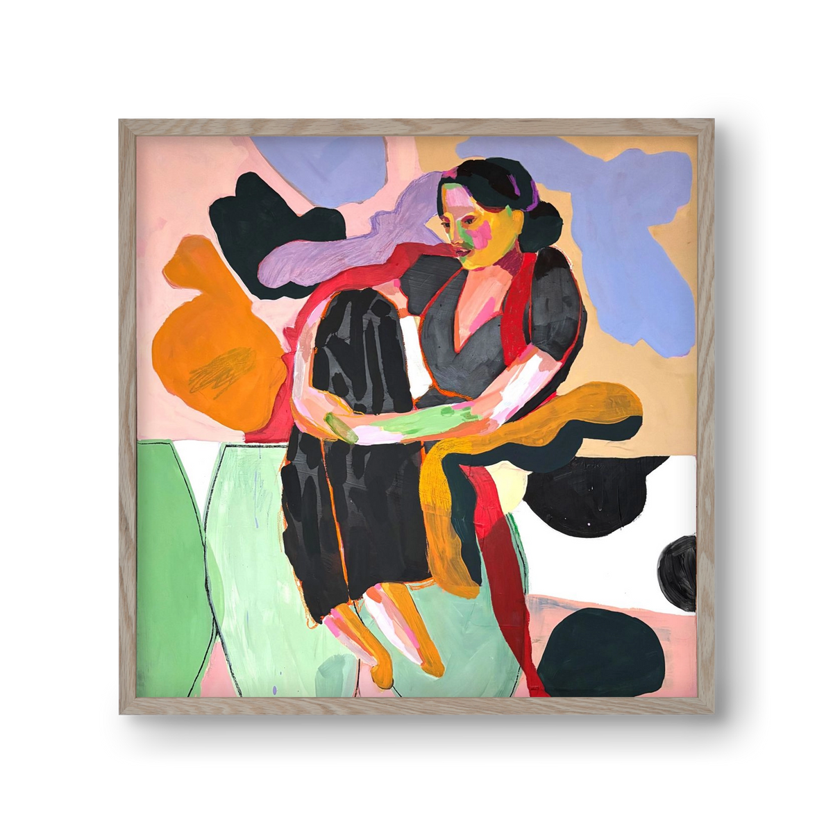 Paloma, 30x30 cm (30x30 cm), Tölgy keret