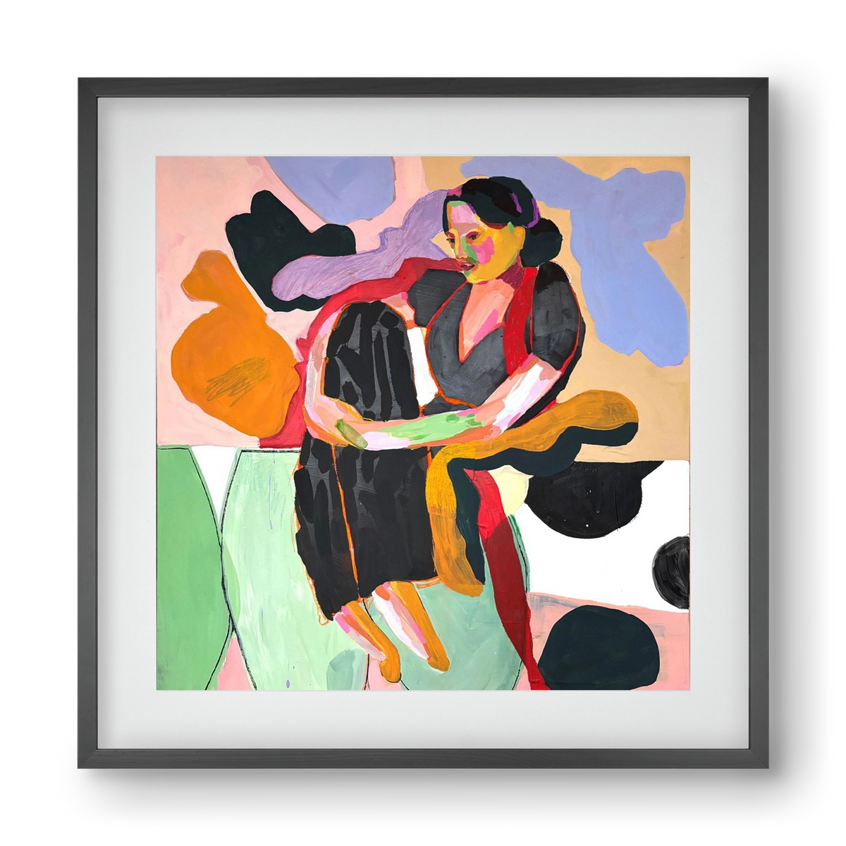 Paloma, 40x40 cm (30x30 cm), Fekete keret, paszpartuval