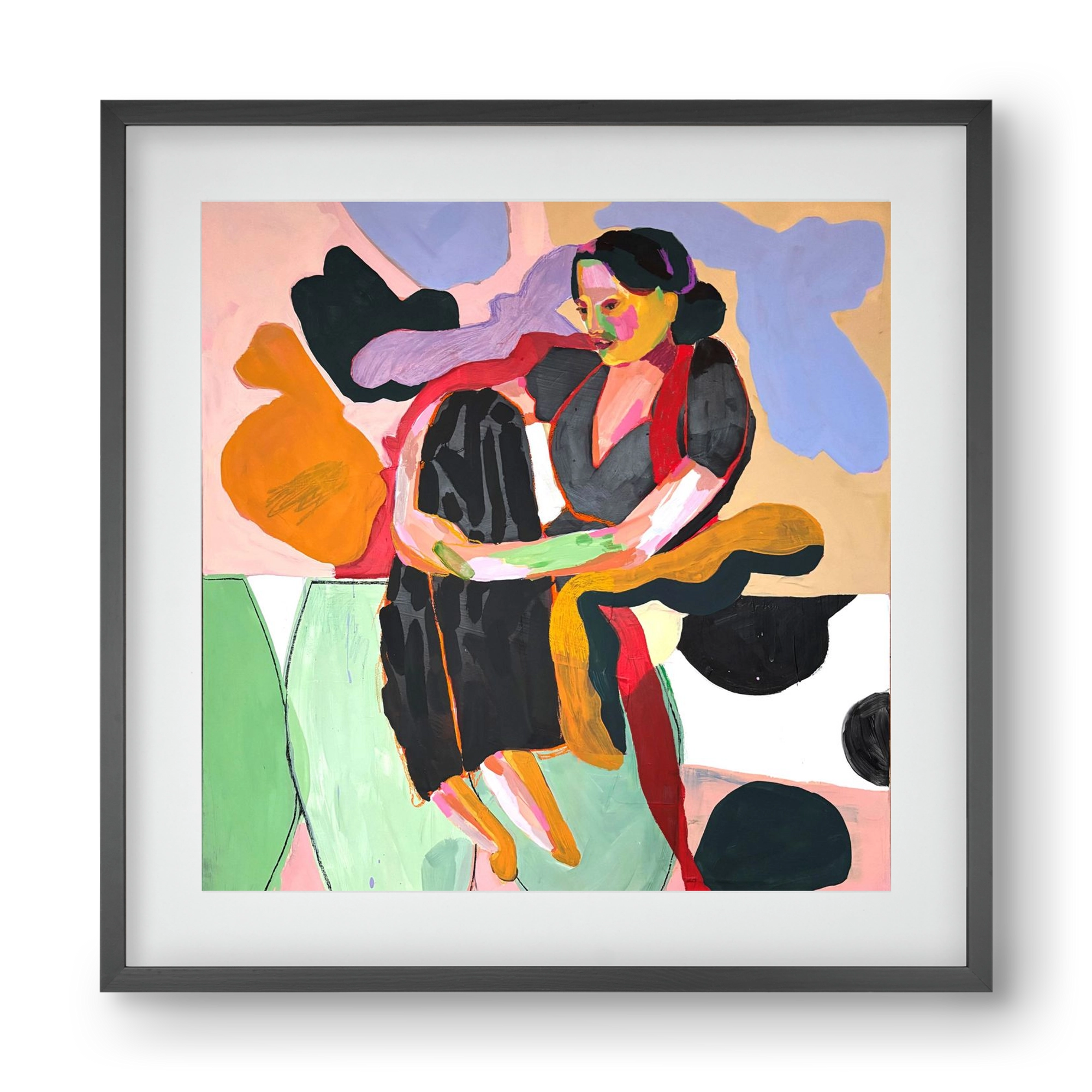 Paloma, 40x40 cm (30x30 cm), Fekete keret, paszpartuval