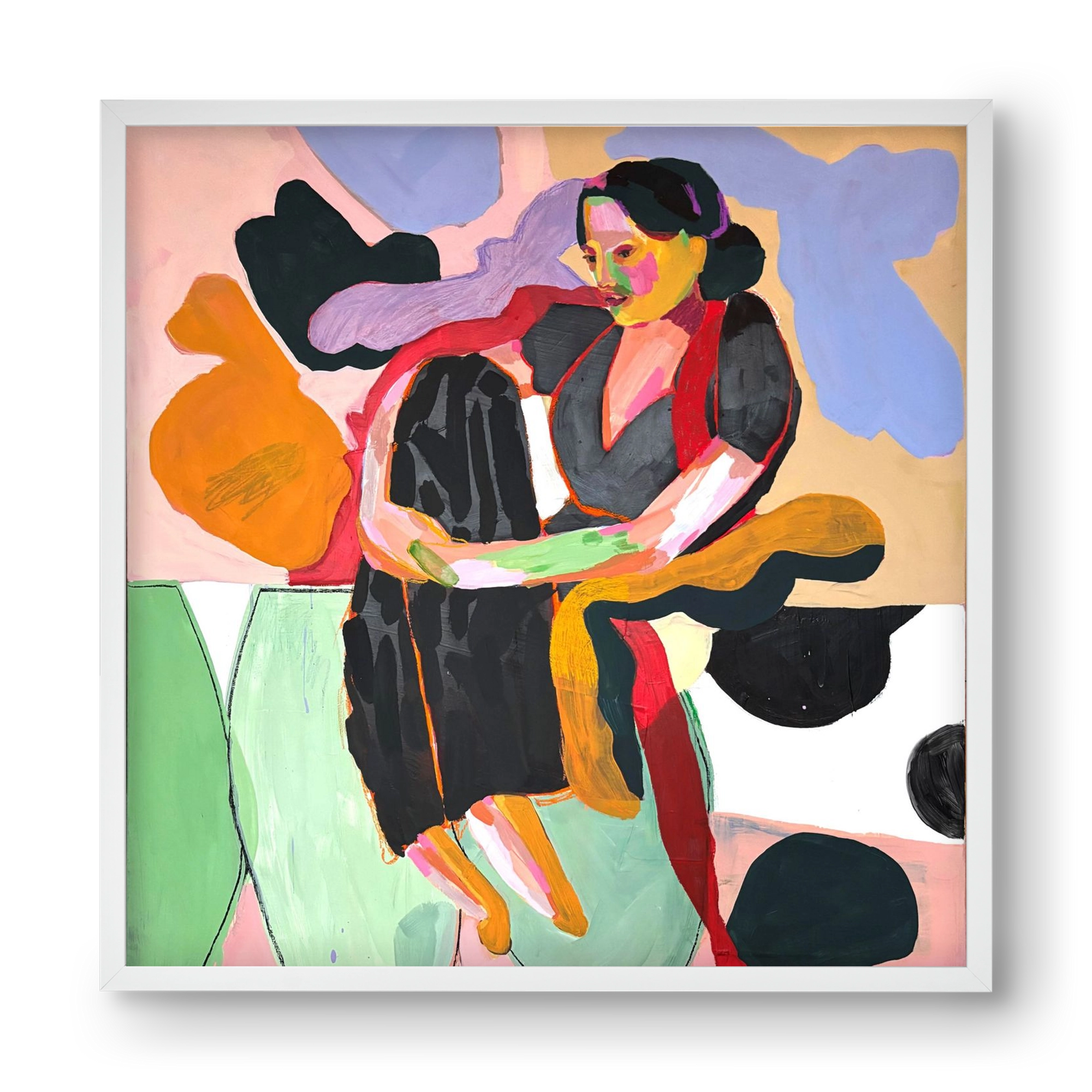 Paloma, 40x40 cm (40x40 cm), Fehér keret