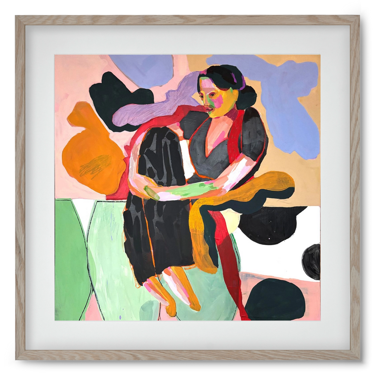 Paloma, 50x50 cm (40x40 cm), Tölgy keret, paszpartuval