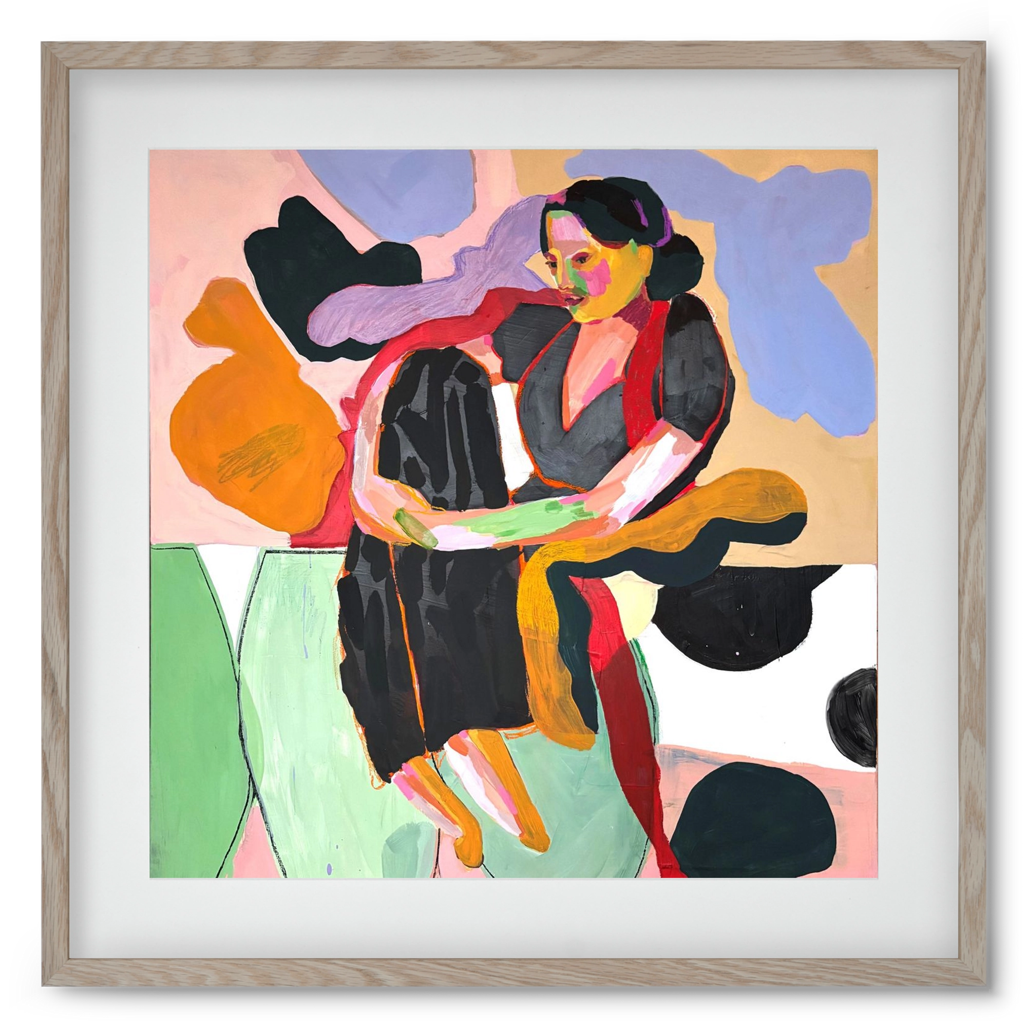 Paloma, 50x50 cm (40x40 cm), Tölgy keret, paszpartuval