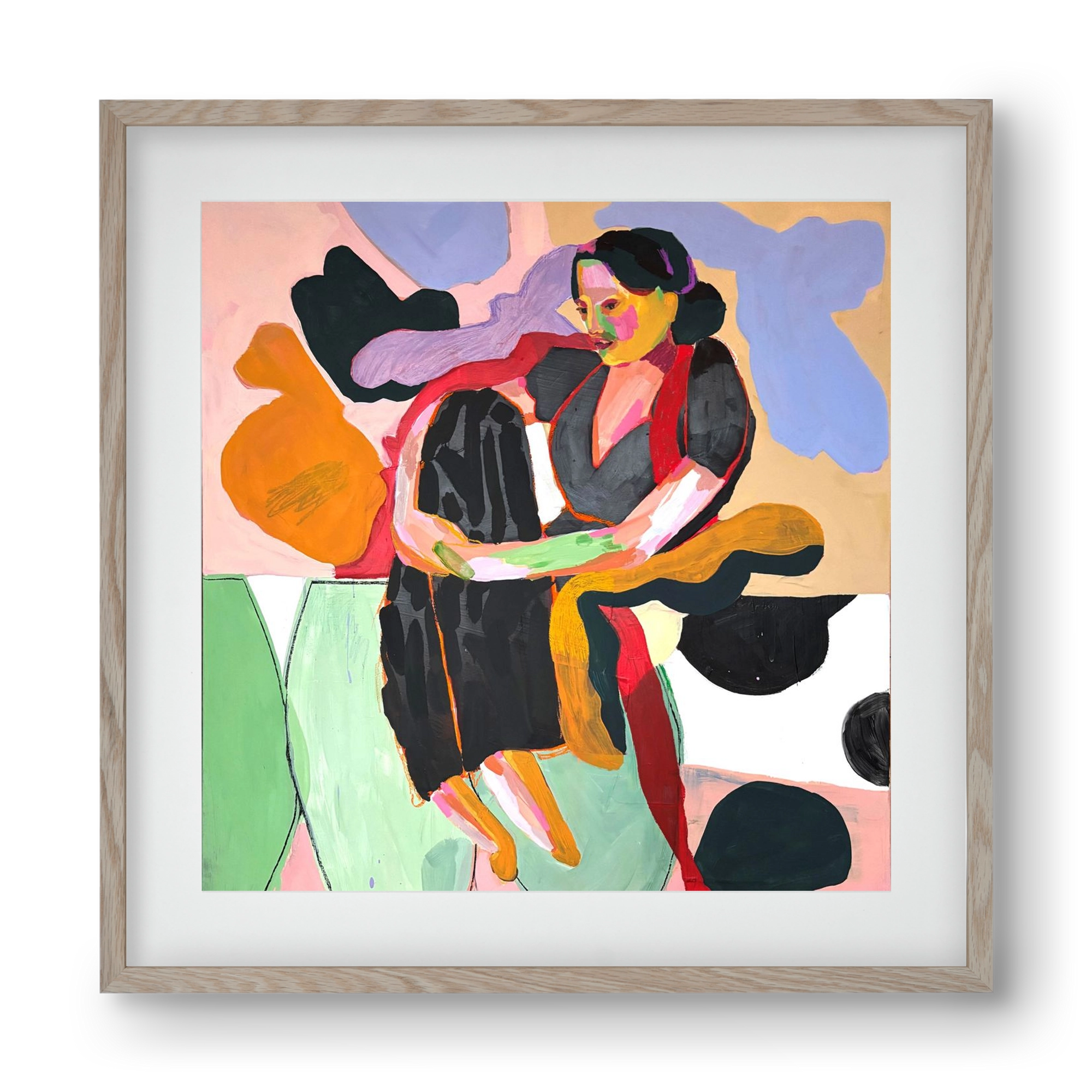 Paloma, 40x40 cm (30x30 cm), Tölgy keret, paszpartuval