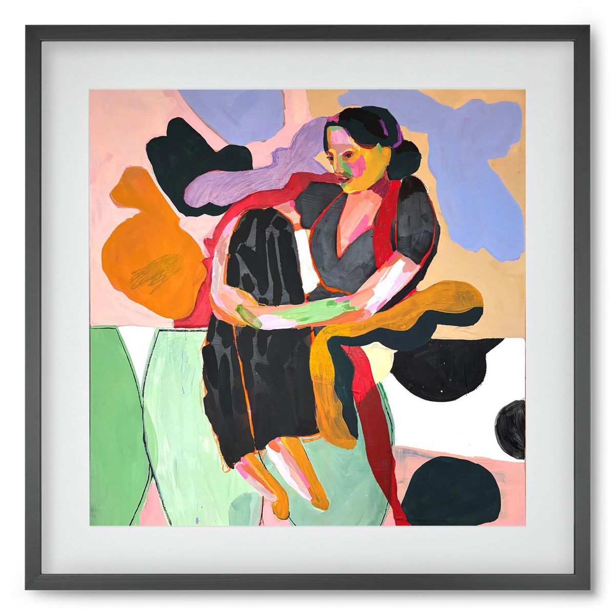 Paloma, 50x50 cm (40x40 cm), Fekete keret, paszpartuval