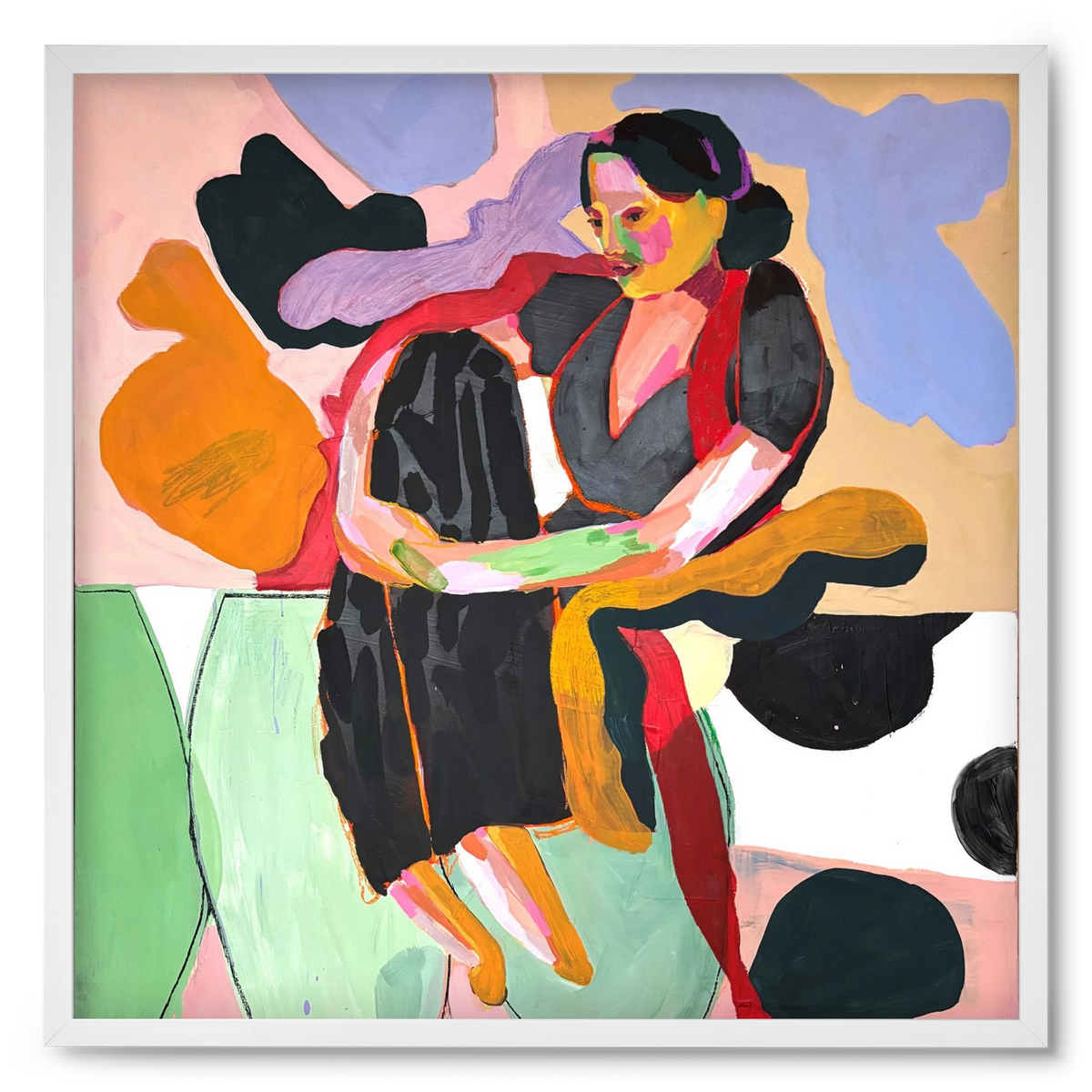 Paloma, 50x50 cm (50x50 cm), Fehér keret