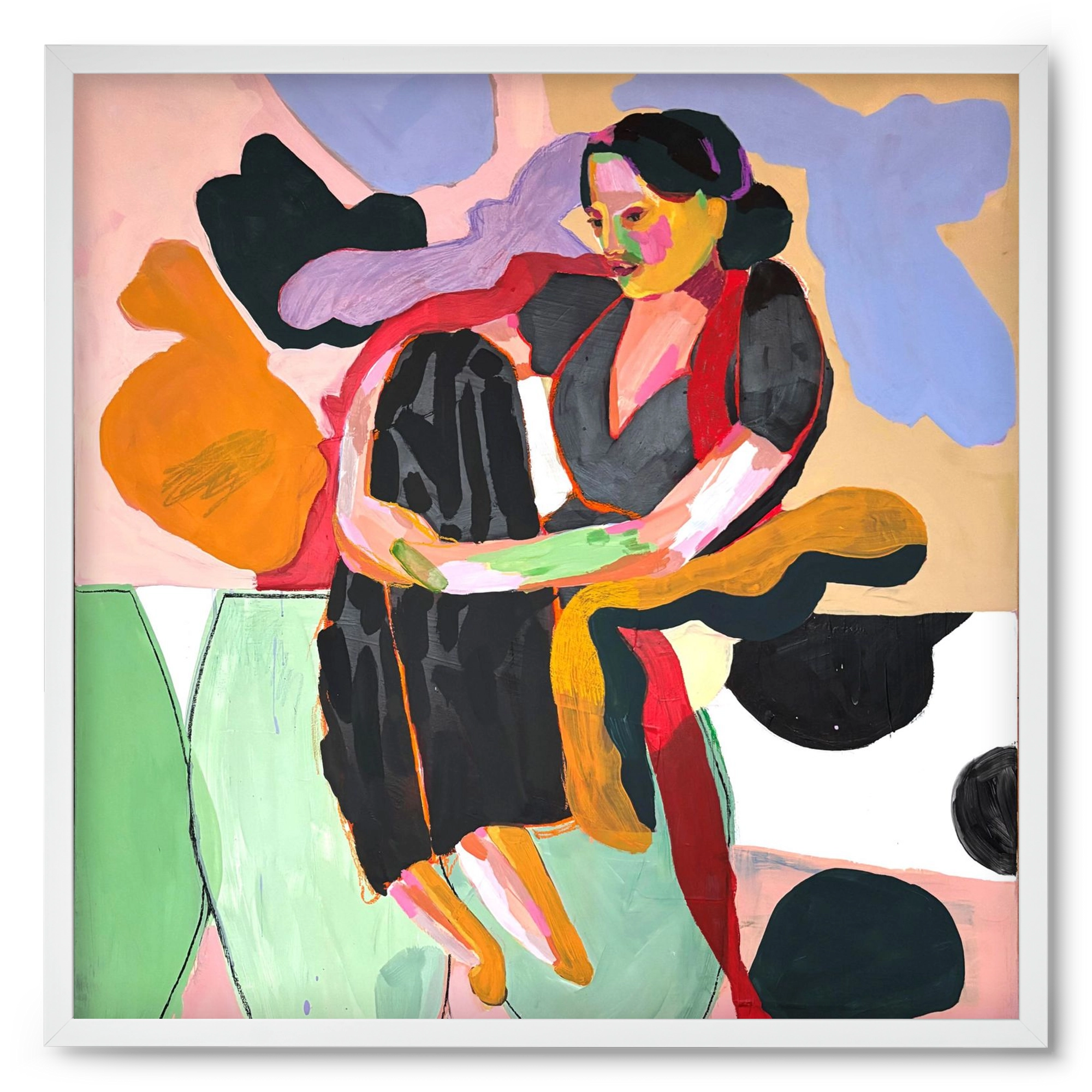 Paloma, 50x50 cm (50x50 cm), Fehér keret