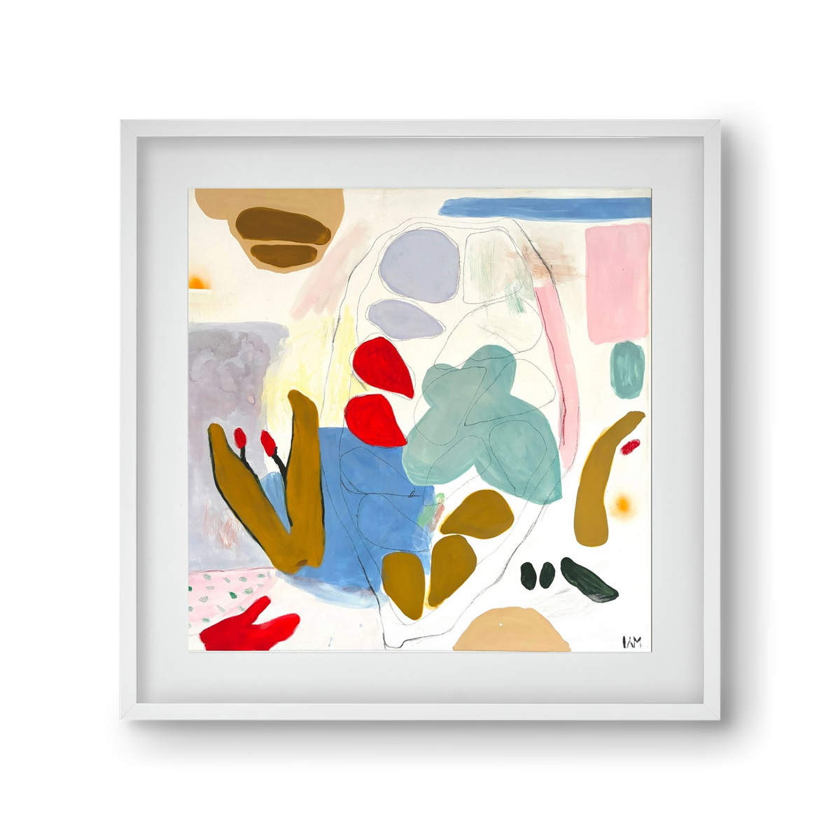 Cocoa, 30x30 cm (20x20 cm), Fehér keret, paszpartuval