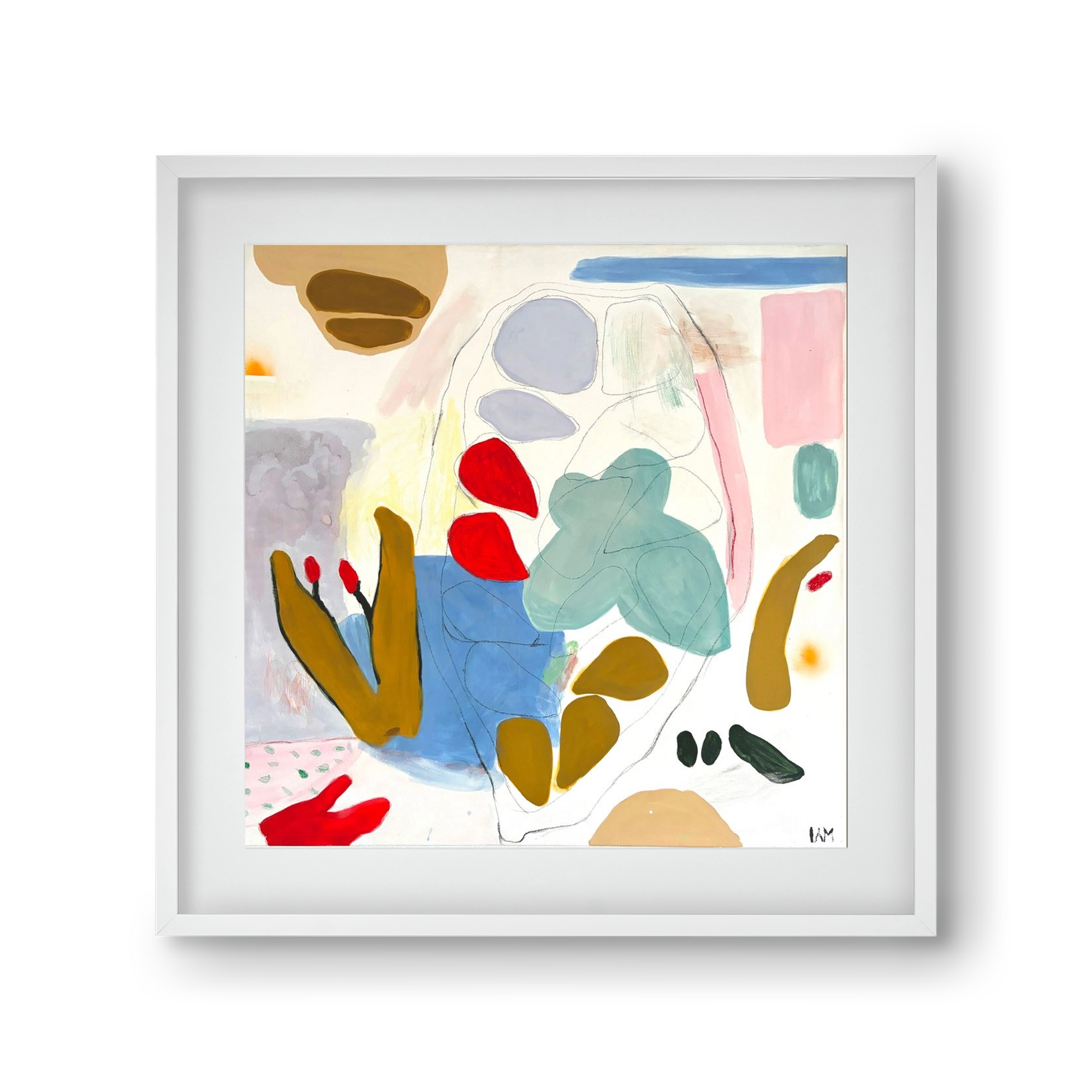 Cocoa, 30x30 cm (20x20 cm), Fehér keret, paszpartuval