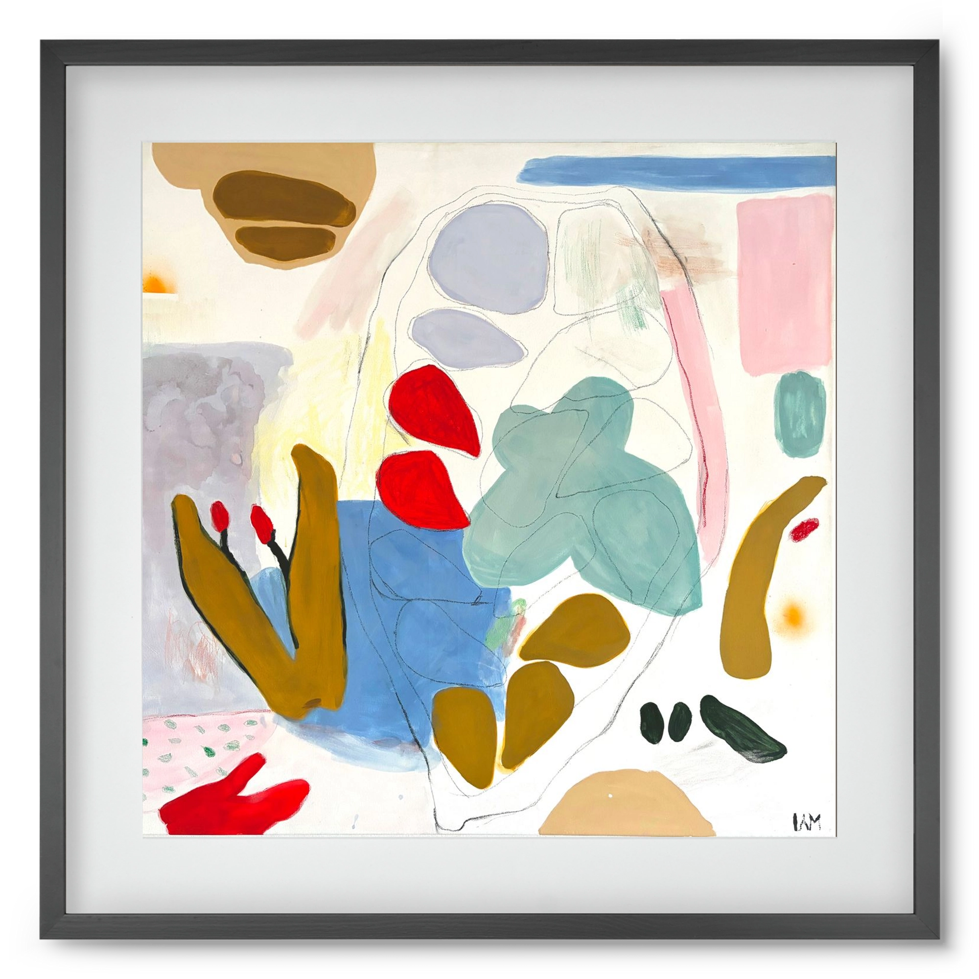 Cocoa, 50x50 cm (40x40 cm), Fekete keret, paszpartuval