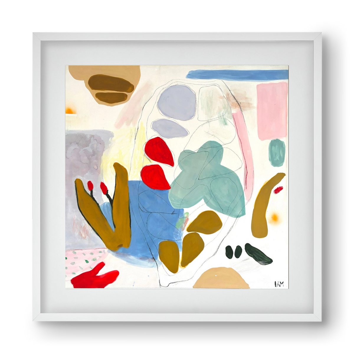 Cocoa, 40x40 cm (30x30 cm), Fehér keret, paszpartuval