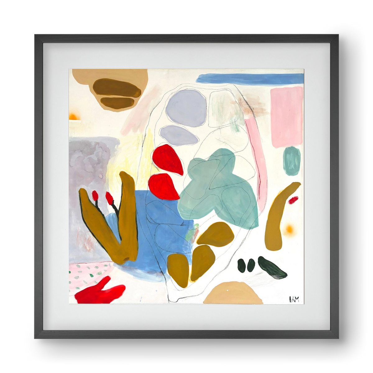 Cocoa, 40x40 cm (30x30 cm), Fekete keret, paszpartuval